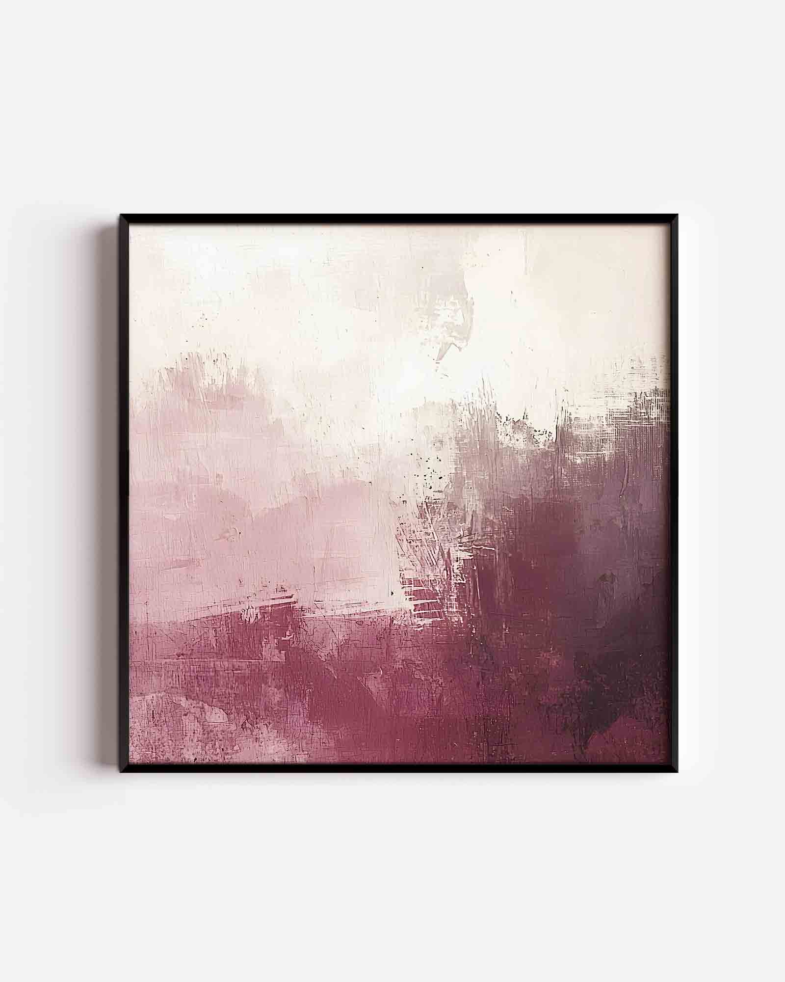 Abstracte roze en witte Poster