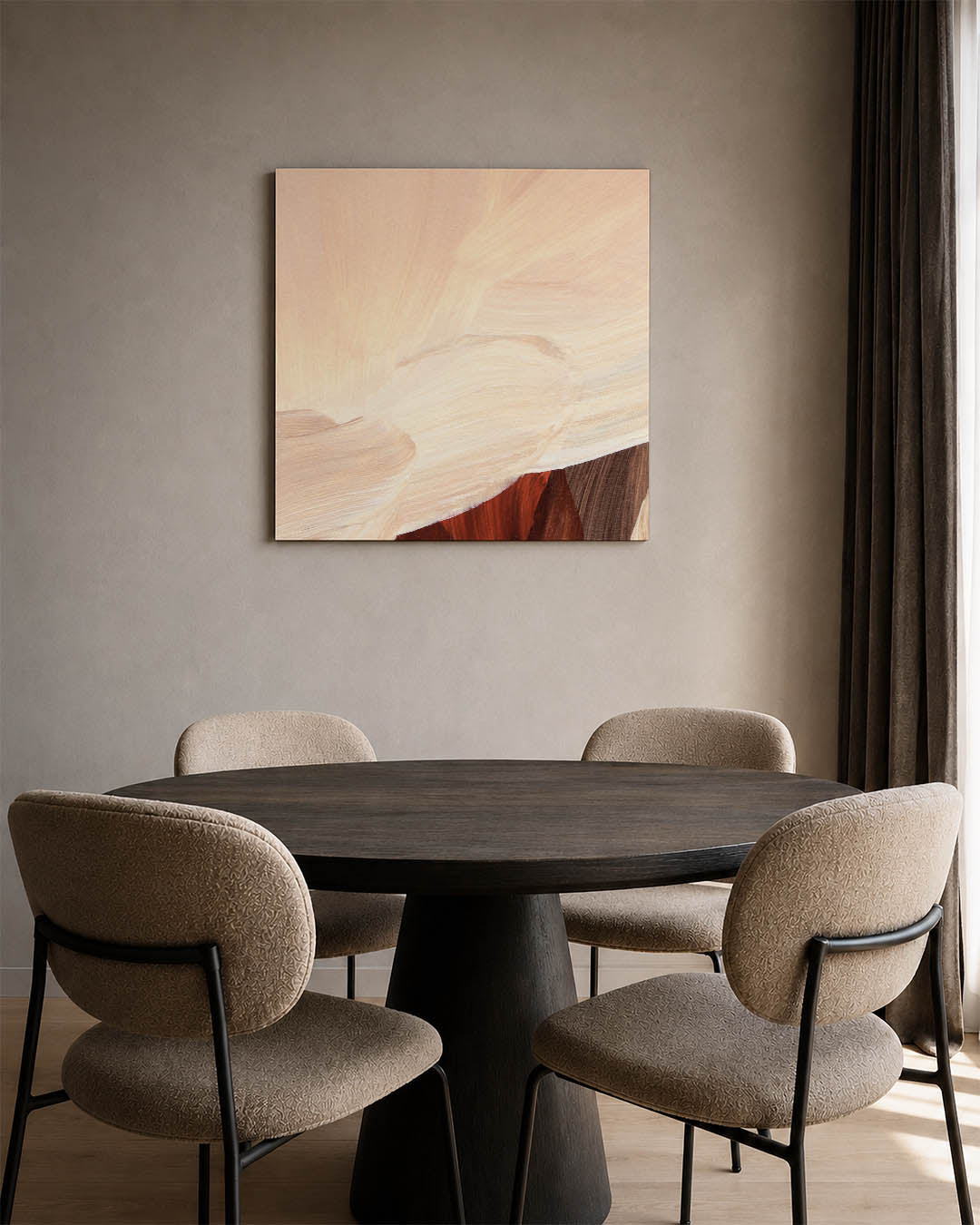 Zachte kleuren compositie Kunstwerk
