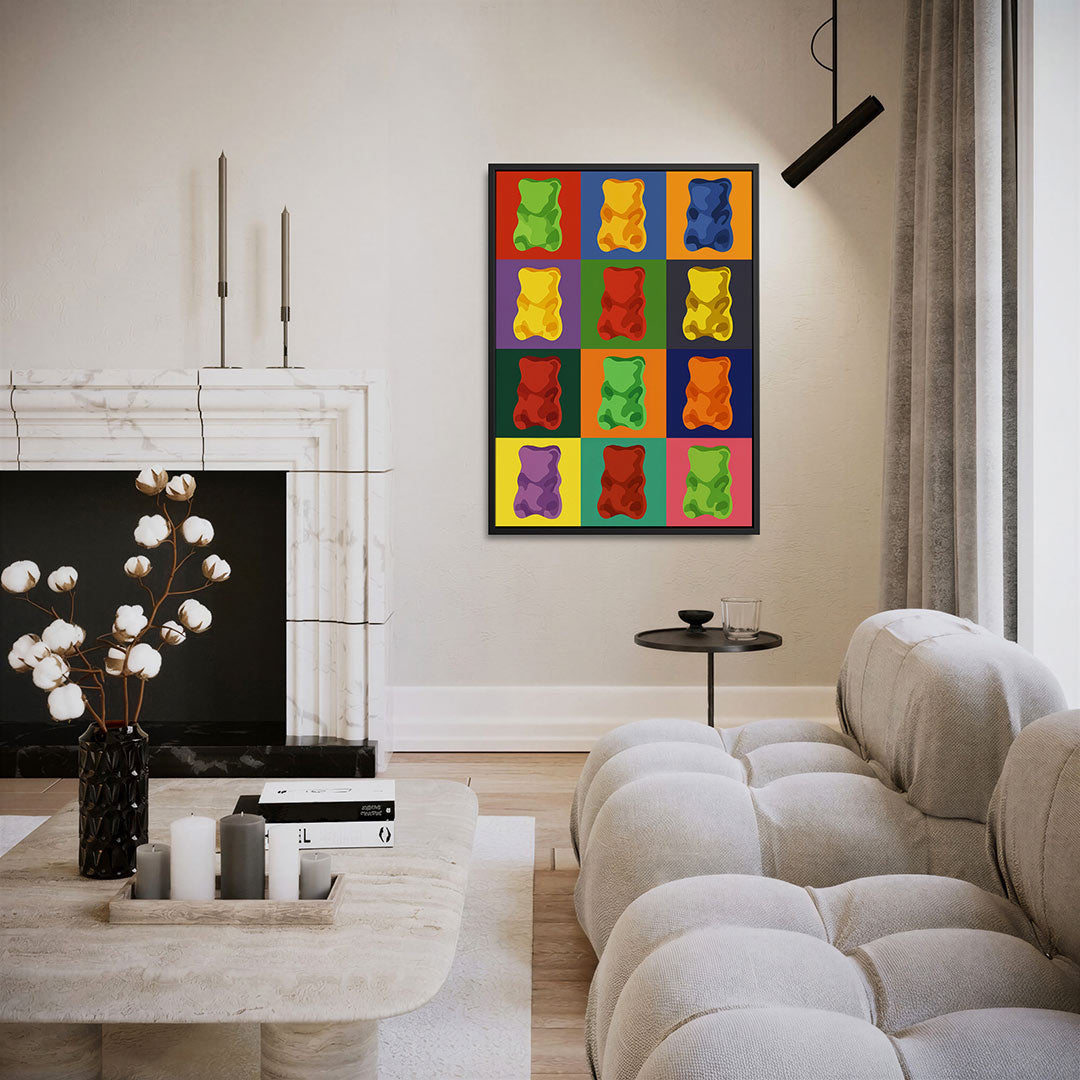 Kleurrijke vormen Kunstwerk