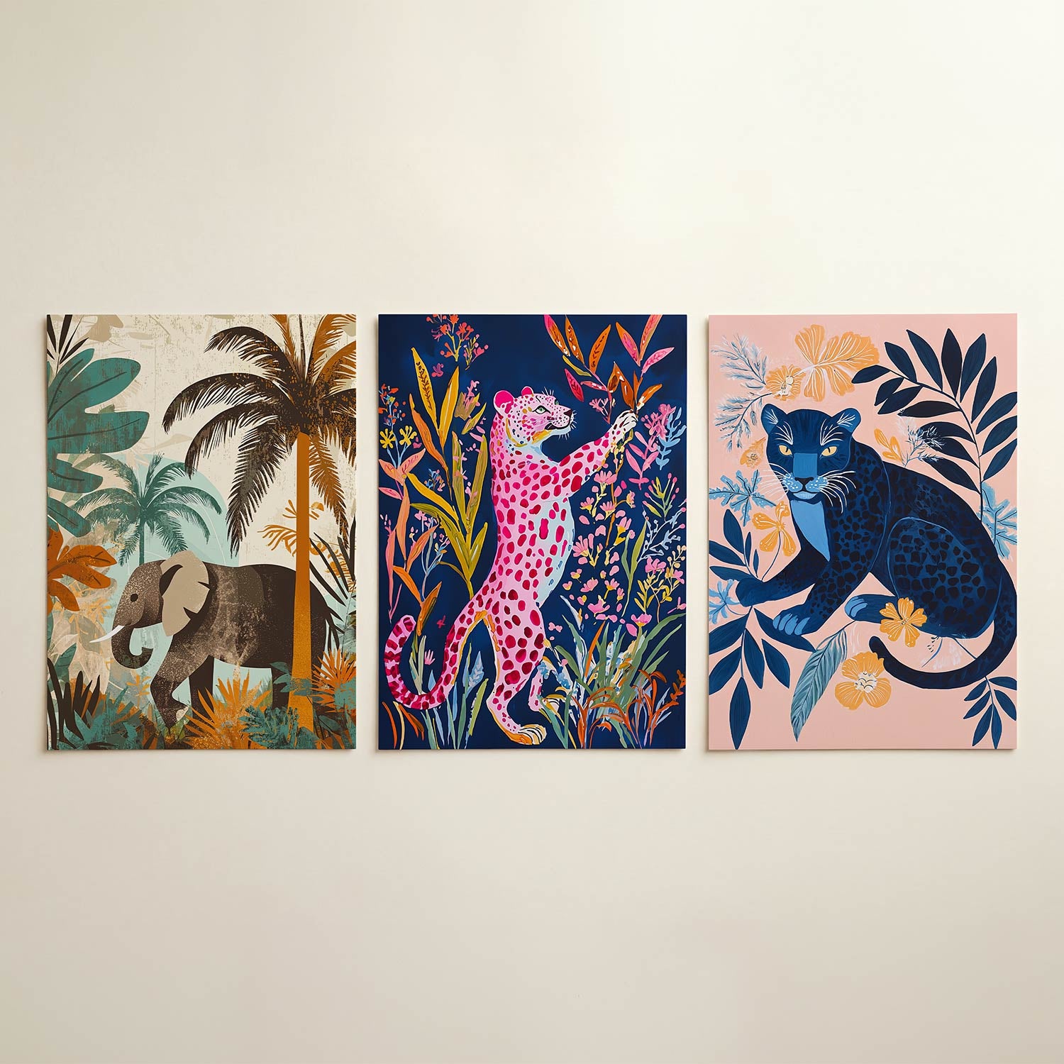 Jungle en olifant Posterset