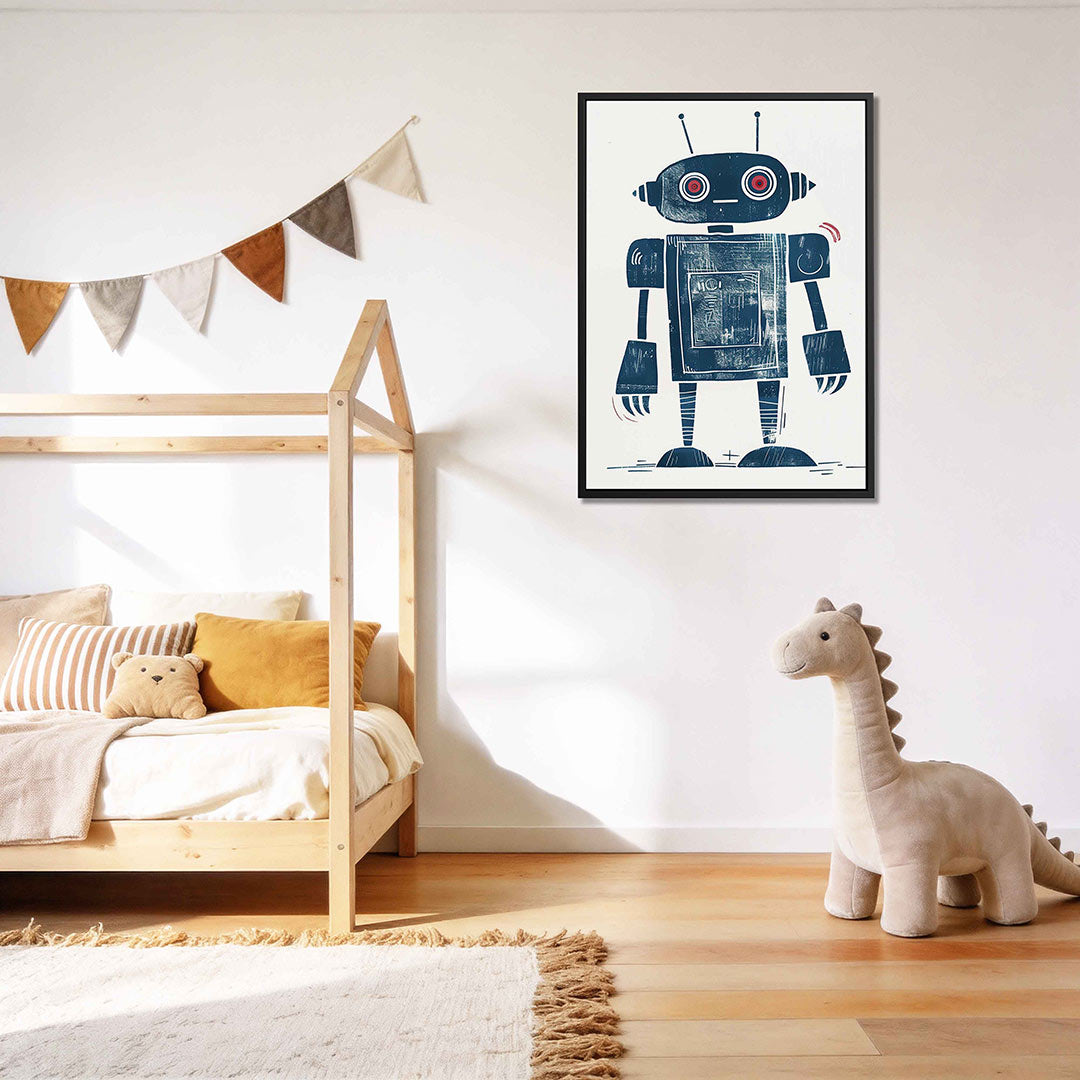 Geometrische robot illustratie Kunstwerk