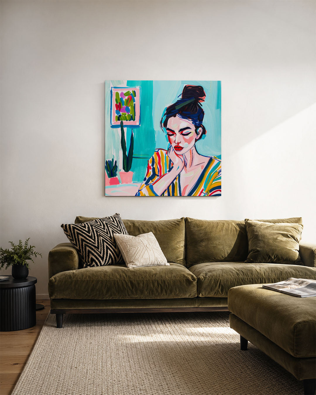Kleurrijke portret expressie Kunstwerk