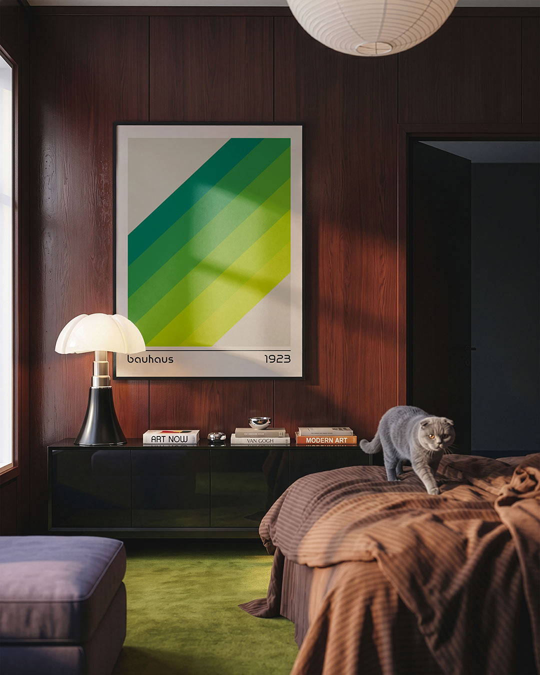 Diagonale kleurvlakken Poster