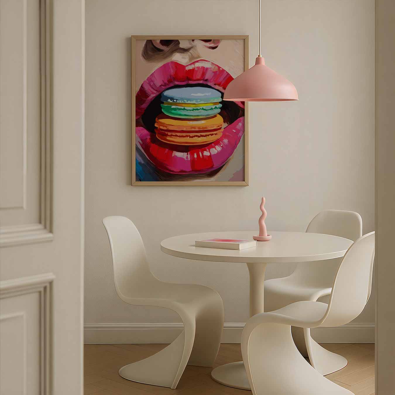 Kleurrijke Macaron Kus Poster-WallArtistic