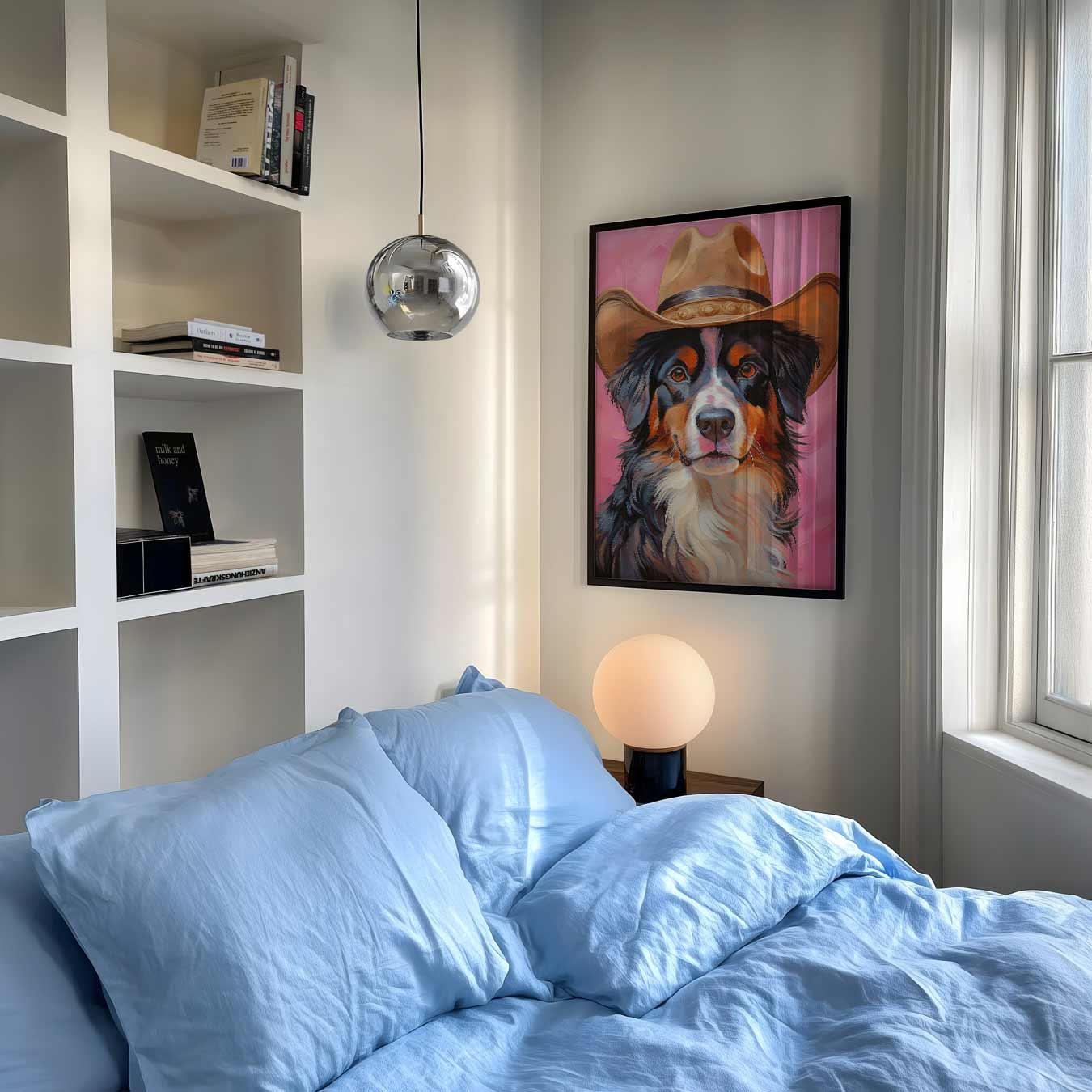 Cowboy Hond Portretposter-WallArtistic