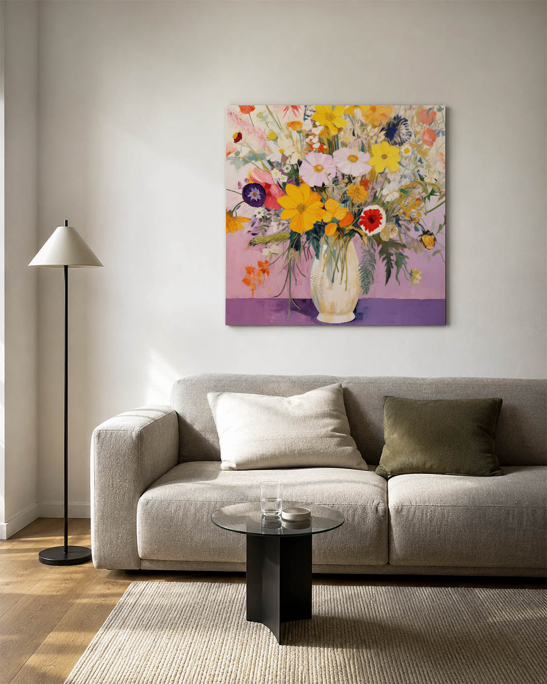 Bloemenpracht in vaas Kunstwerk