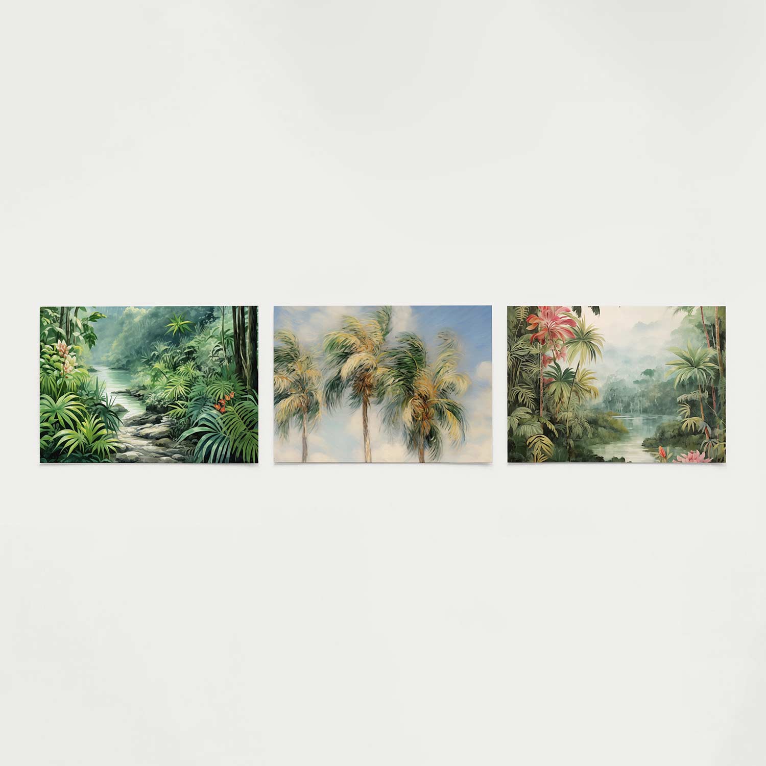 Groene jungle sfeer Posterset