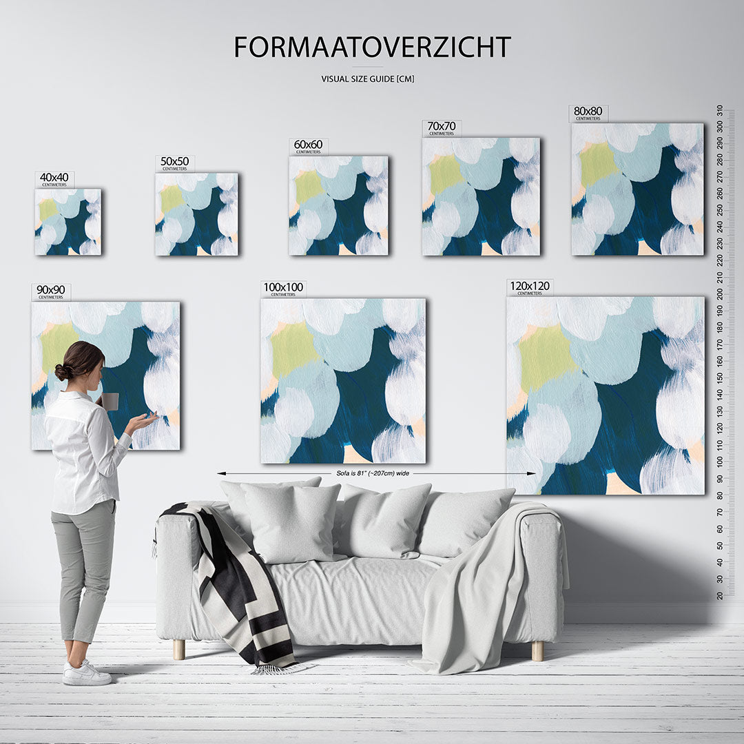 Vloeiende kleurencompositie Kunstwerk