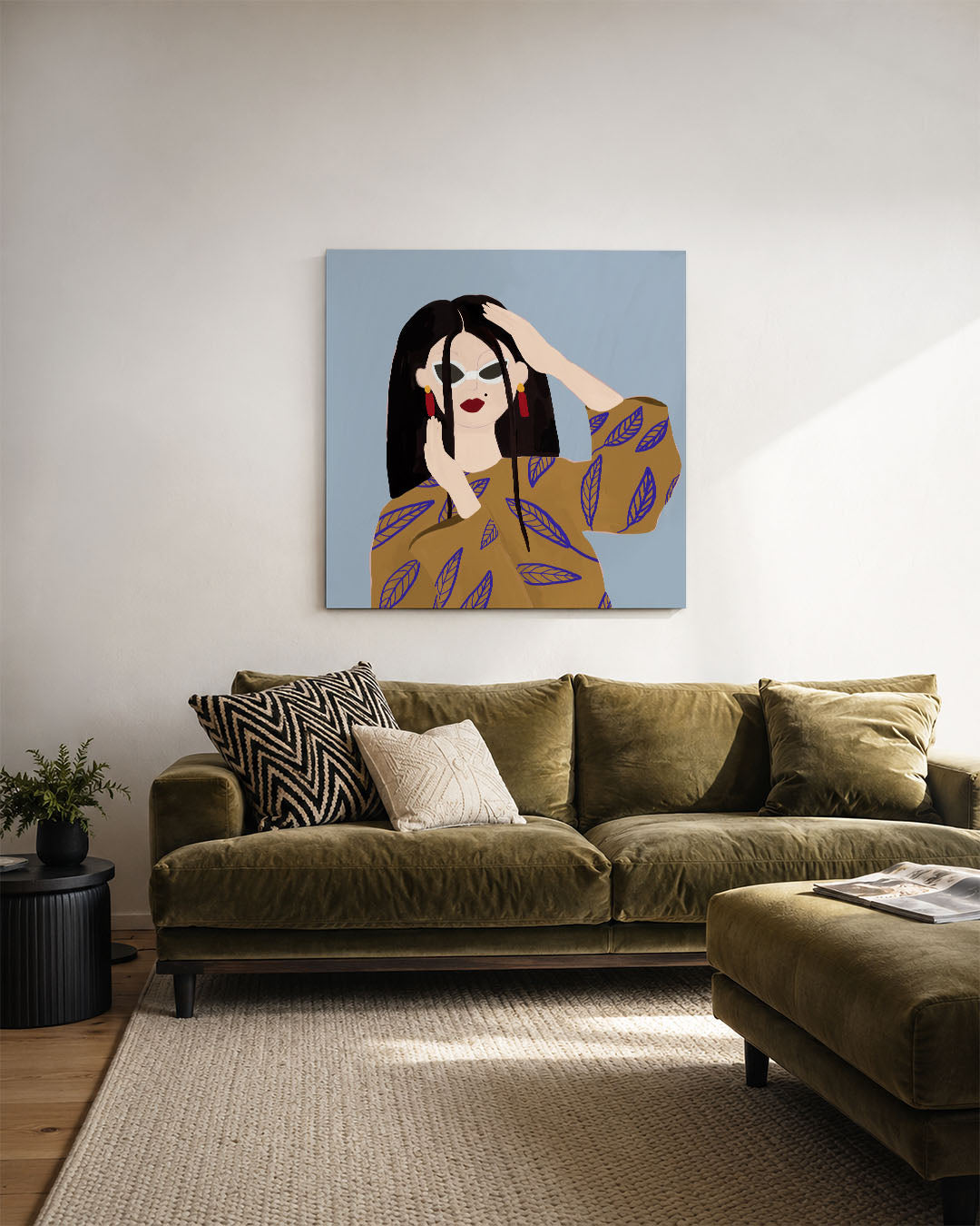 Vrouwelijk portret illustratie Kunstwerk