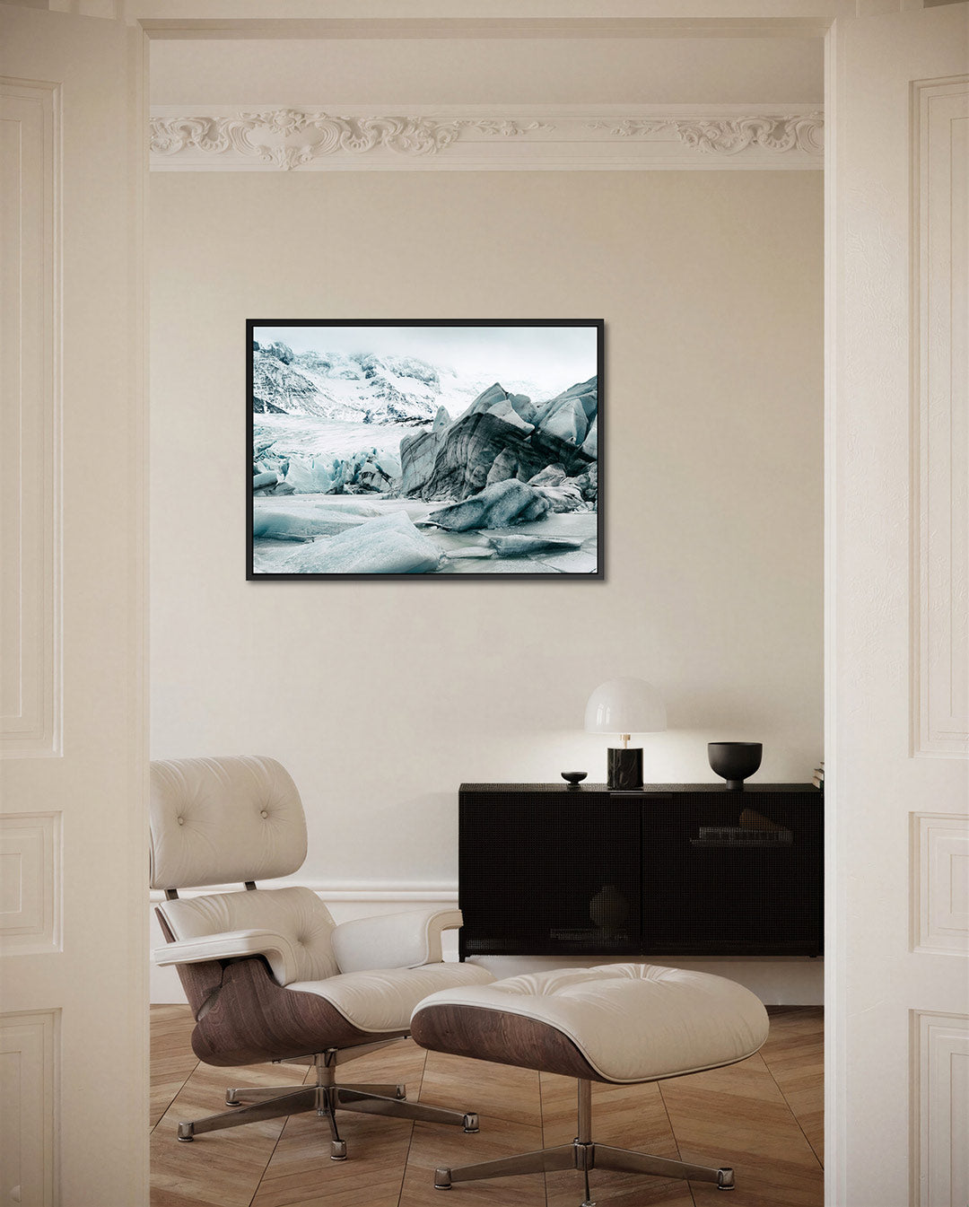 Ijslandschap met gletsjer Kunstwerk