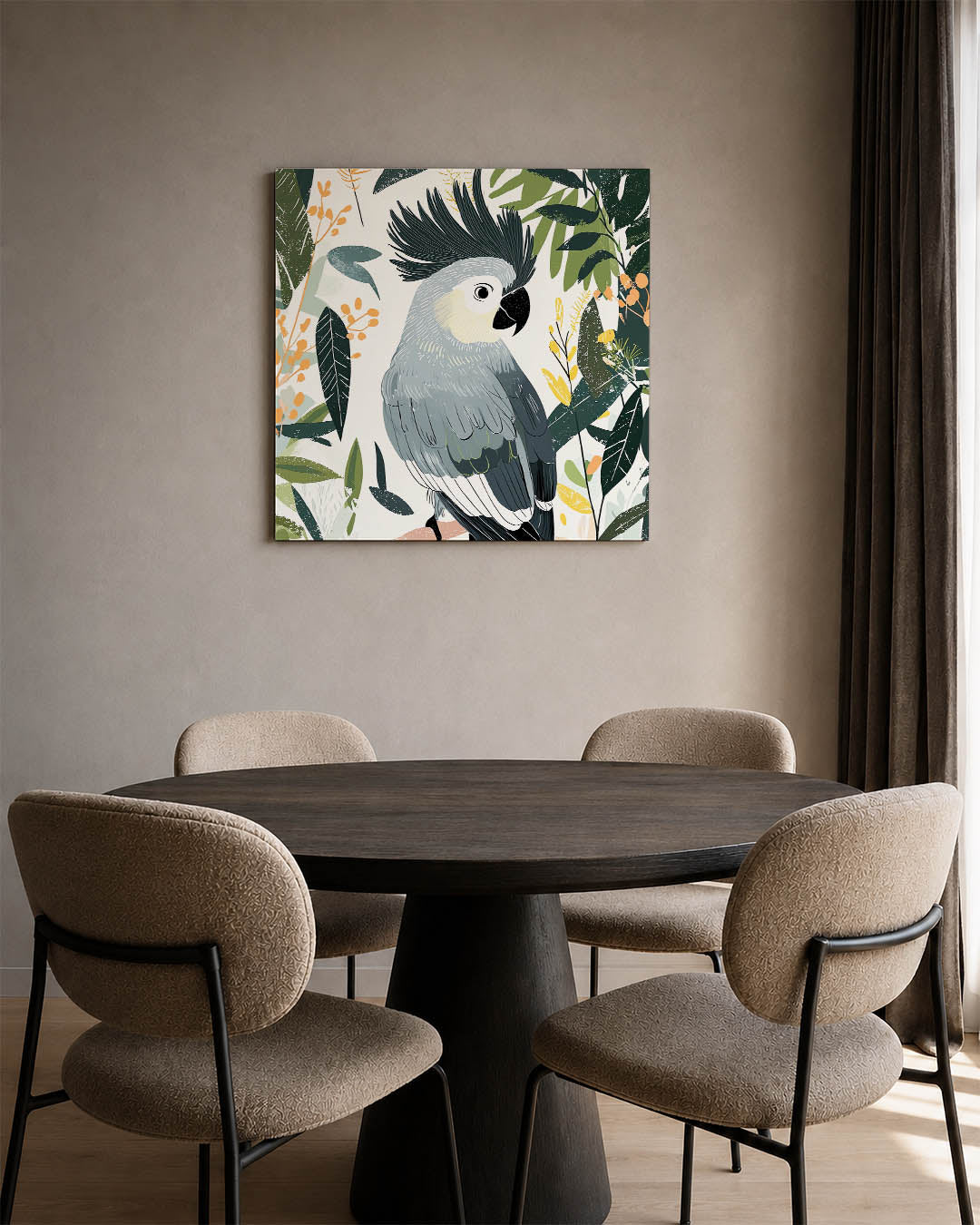 Vogels en bladeren Kunstwerk
