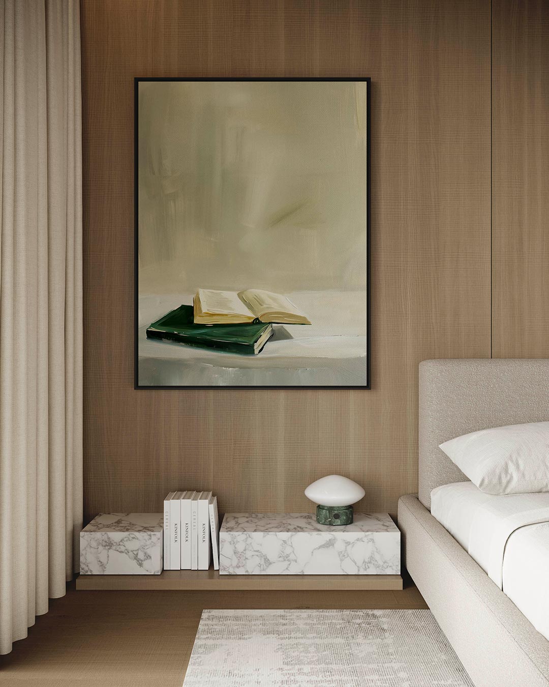 Boeken op tafel Kunstwerk