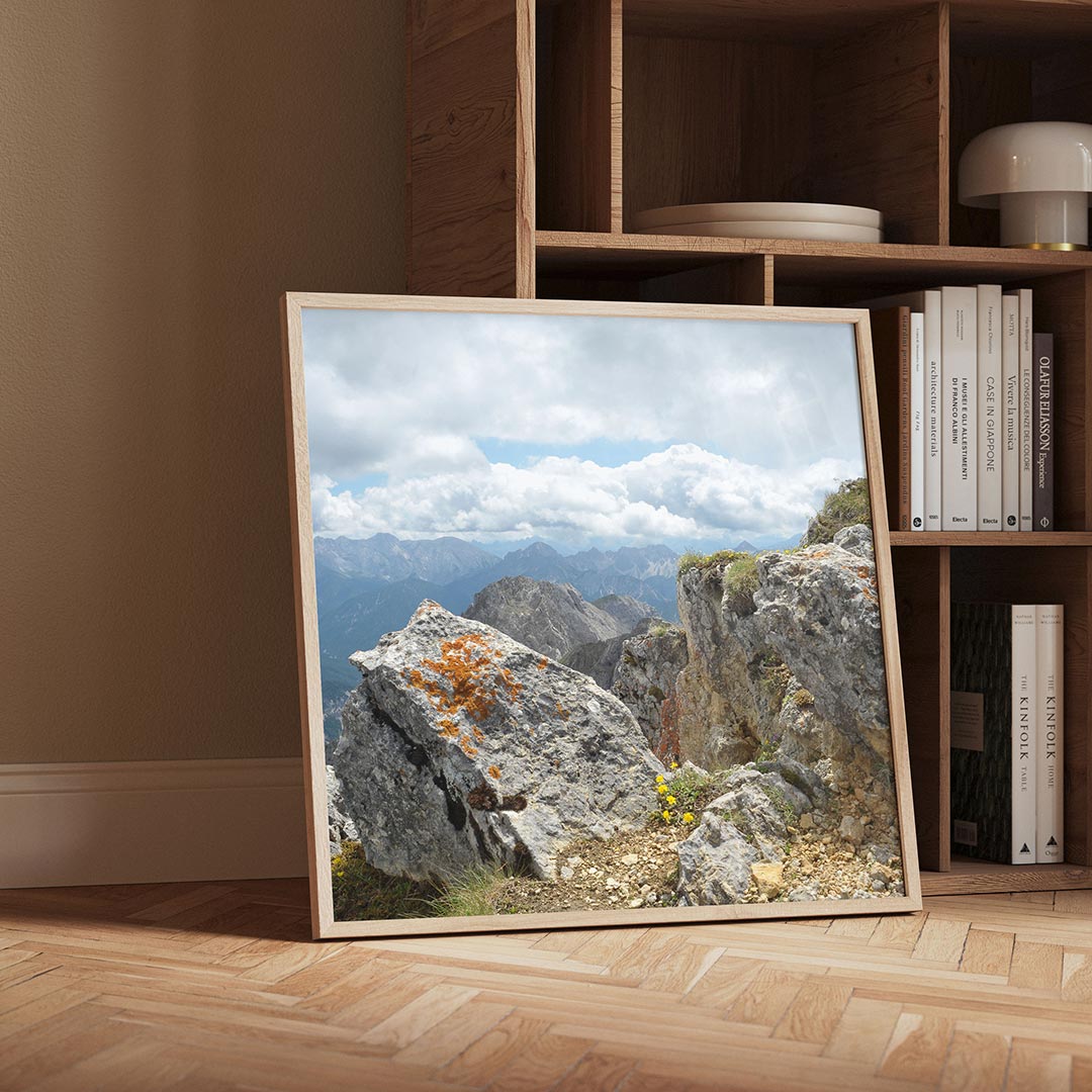 Berglandschap met rotsen Poster