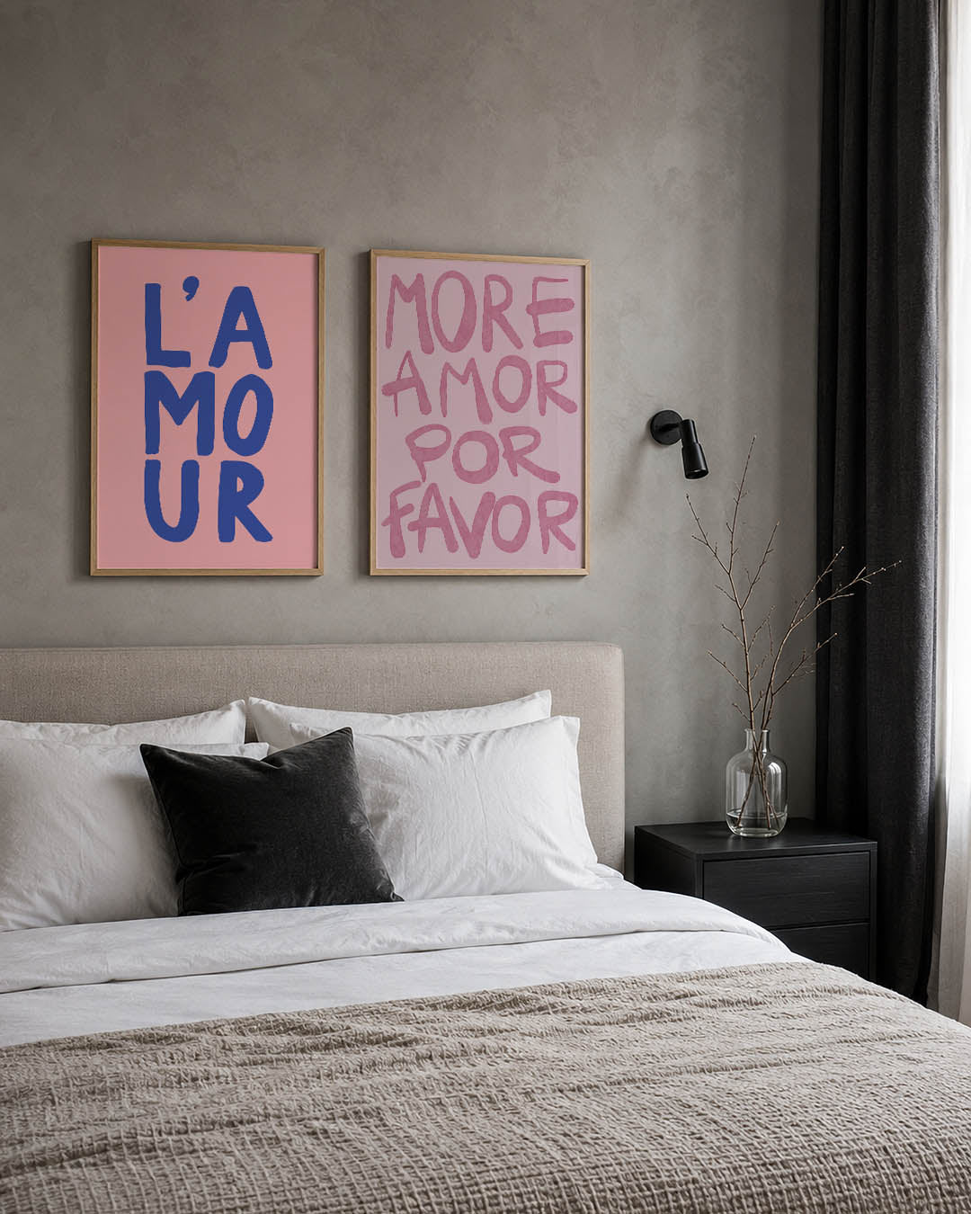 Kleurige typografie Posterset