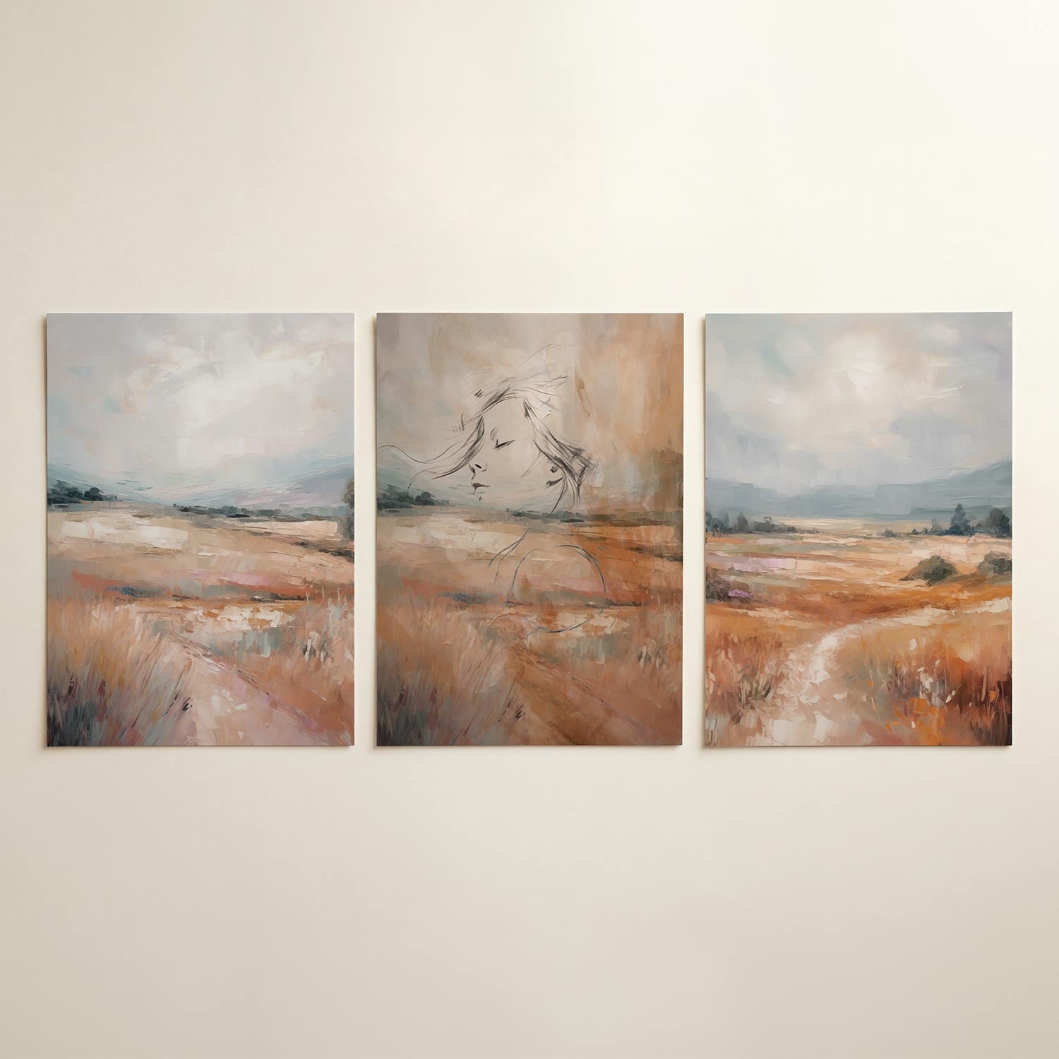 Zachte landschapstinten Posterset