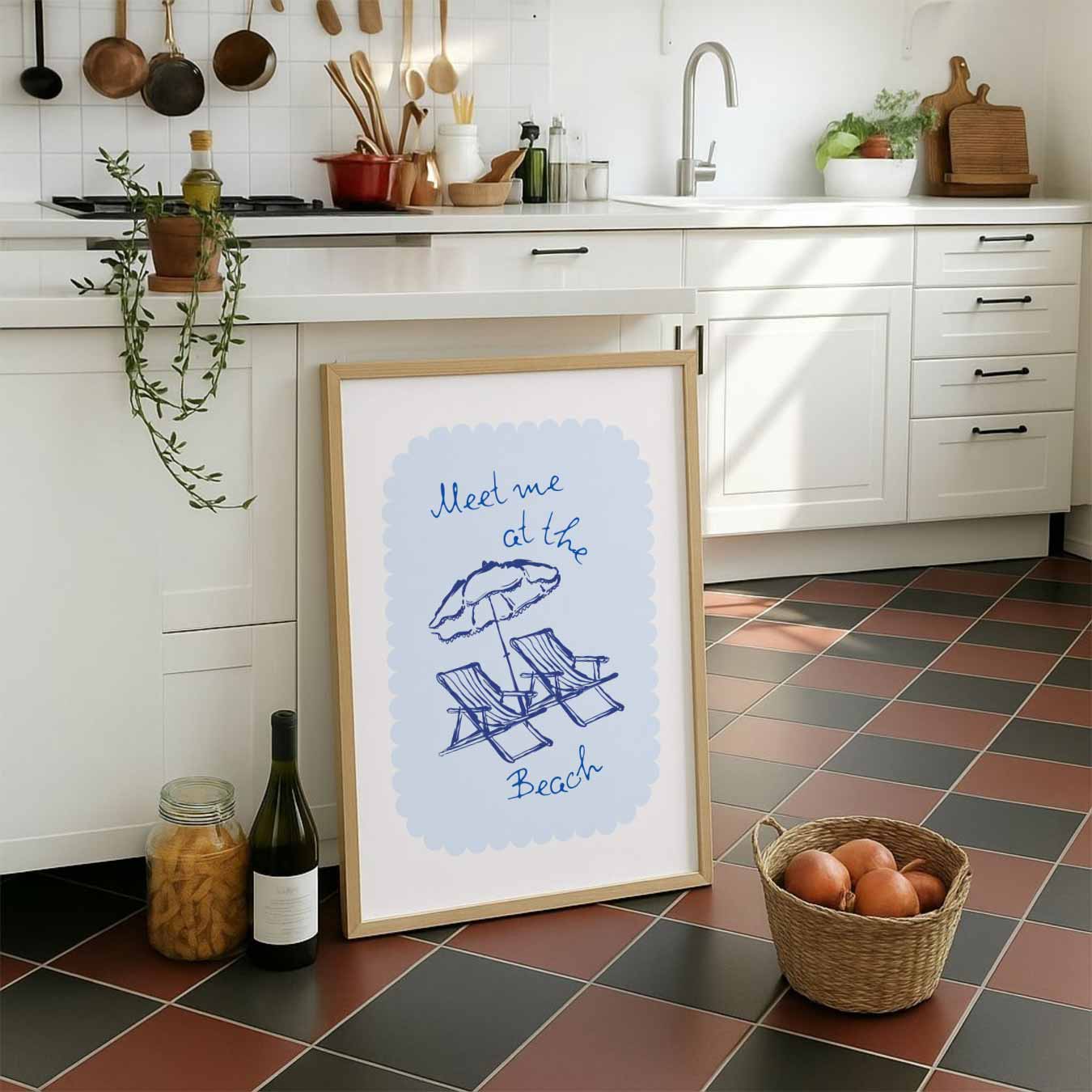 Zomerse Stranduitnodiging Poster-WallArtistic