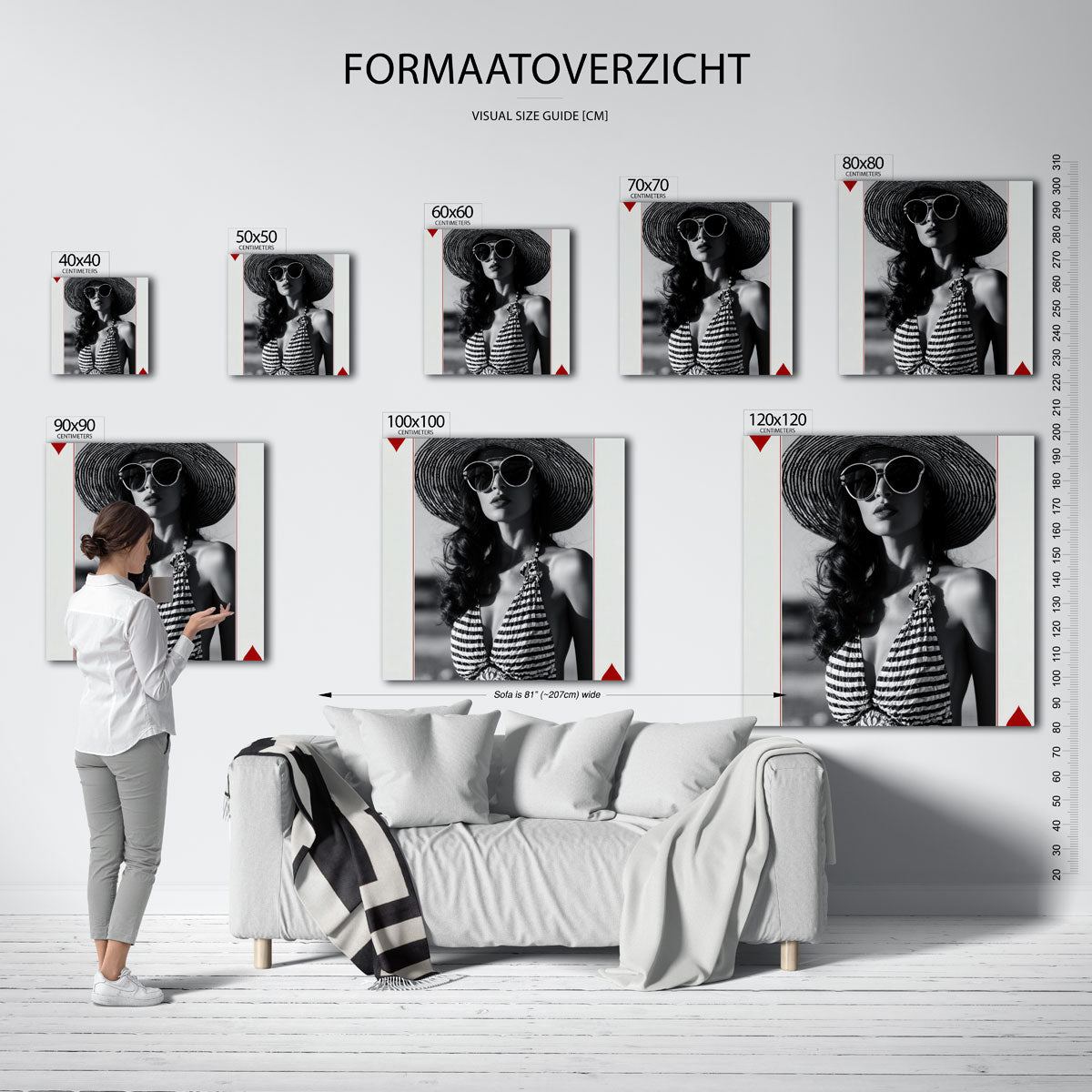 Vrouw met hoed Poster