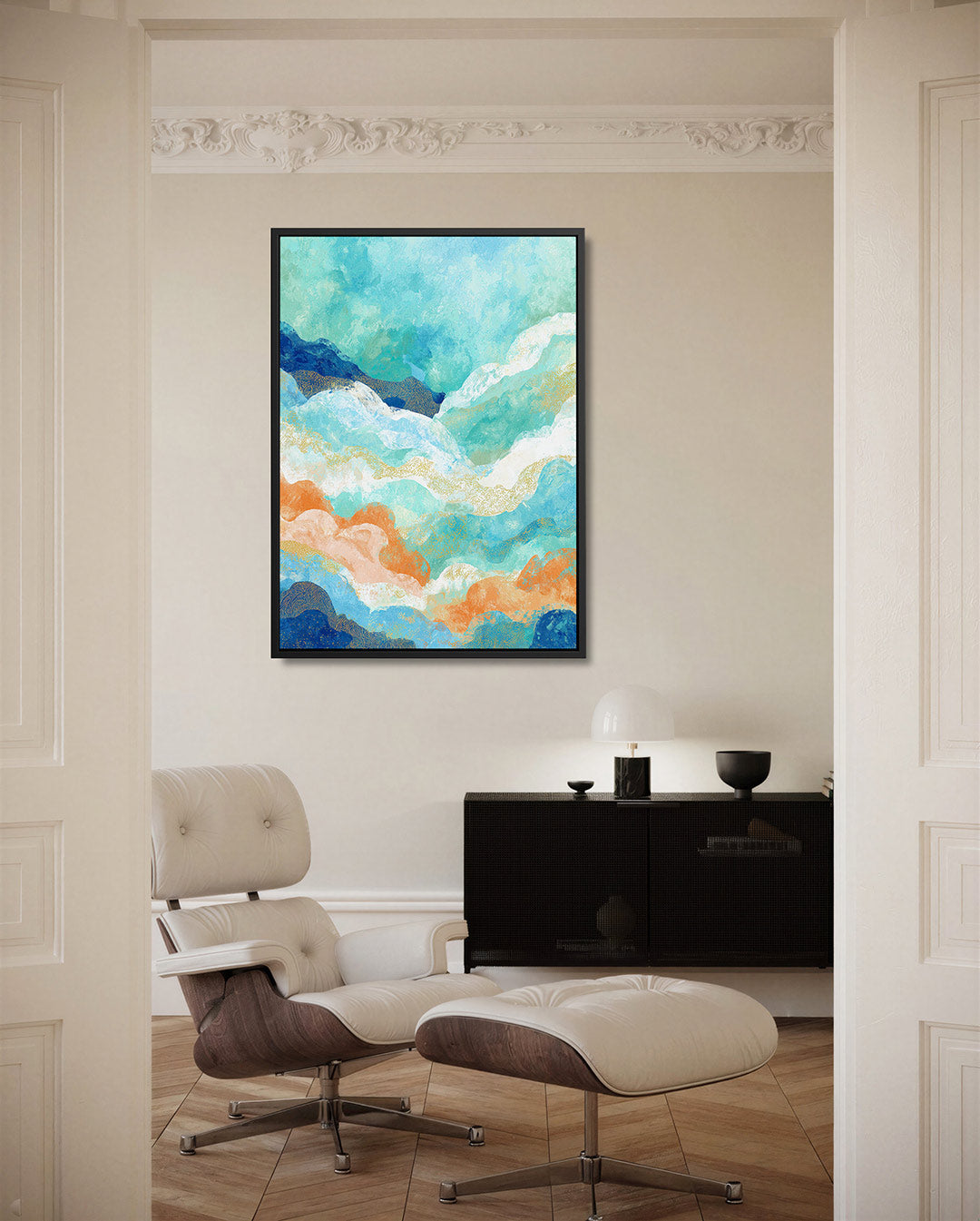 Golvende kleuren Kunstwerk