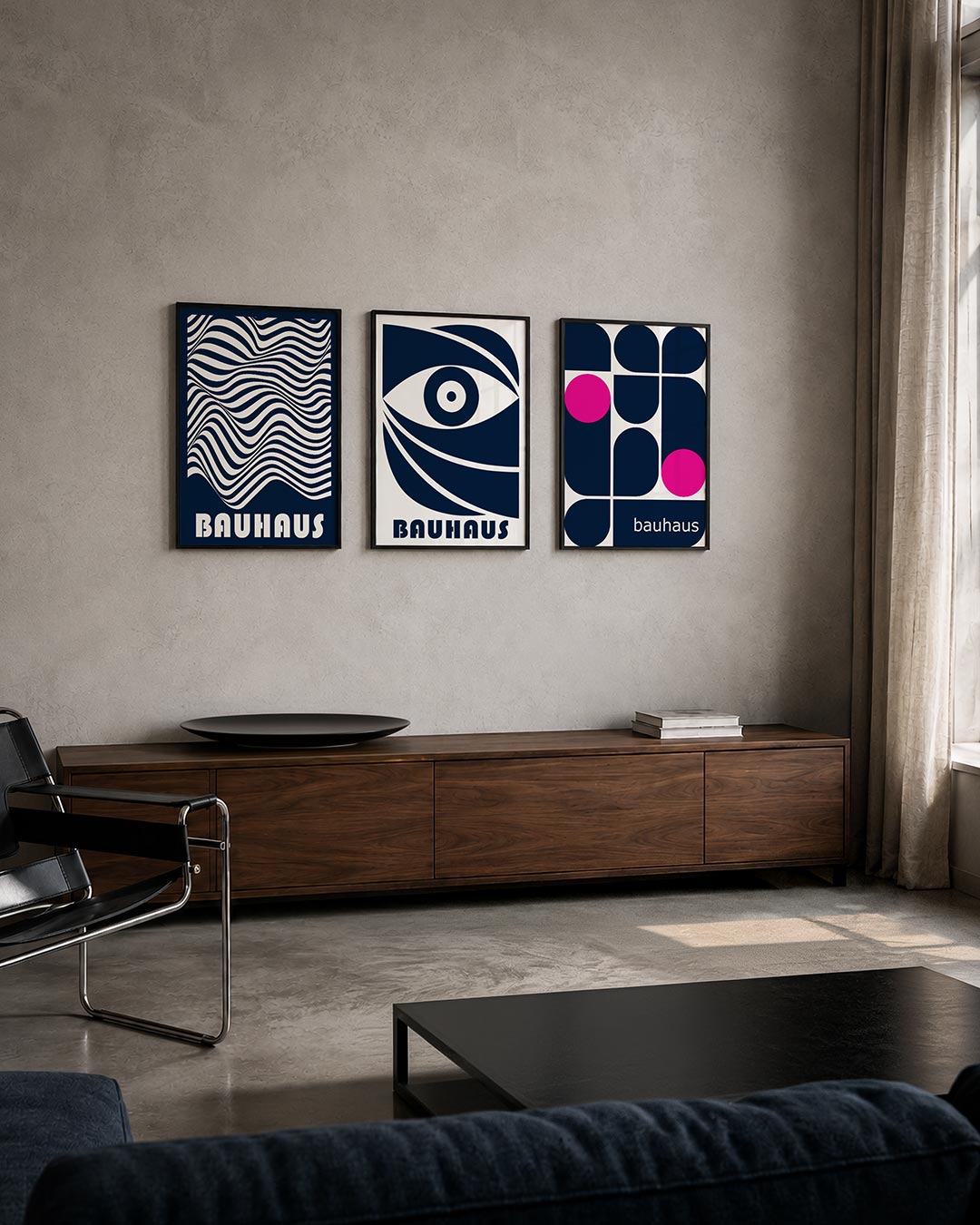 Golvend lijnenspel Posterset