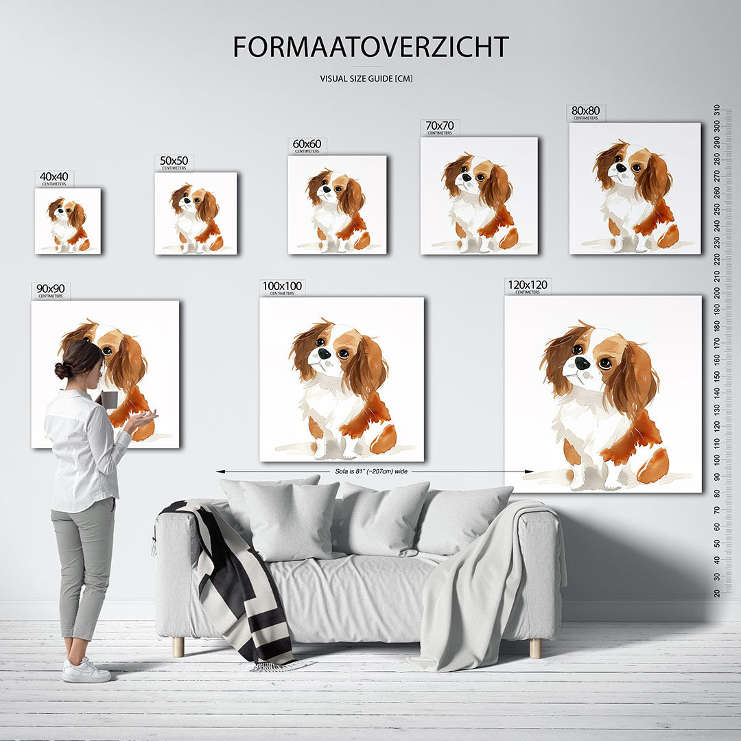 Speelse hondenillustratie Kunstwerk