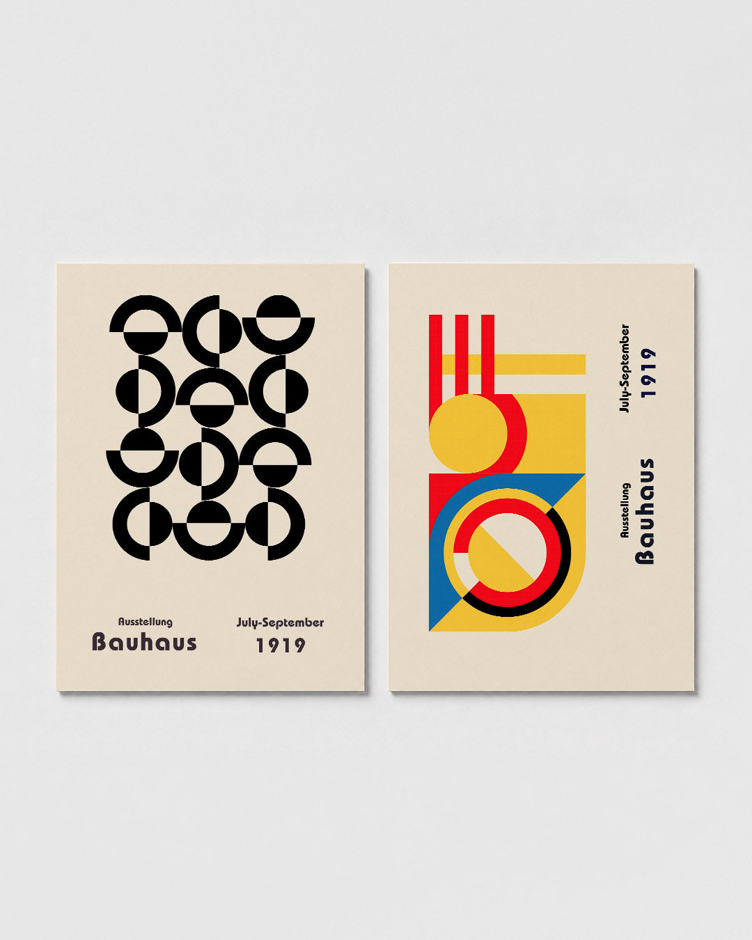 Cirkelpatroon en vlakken Posterset