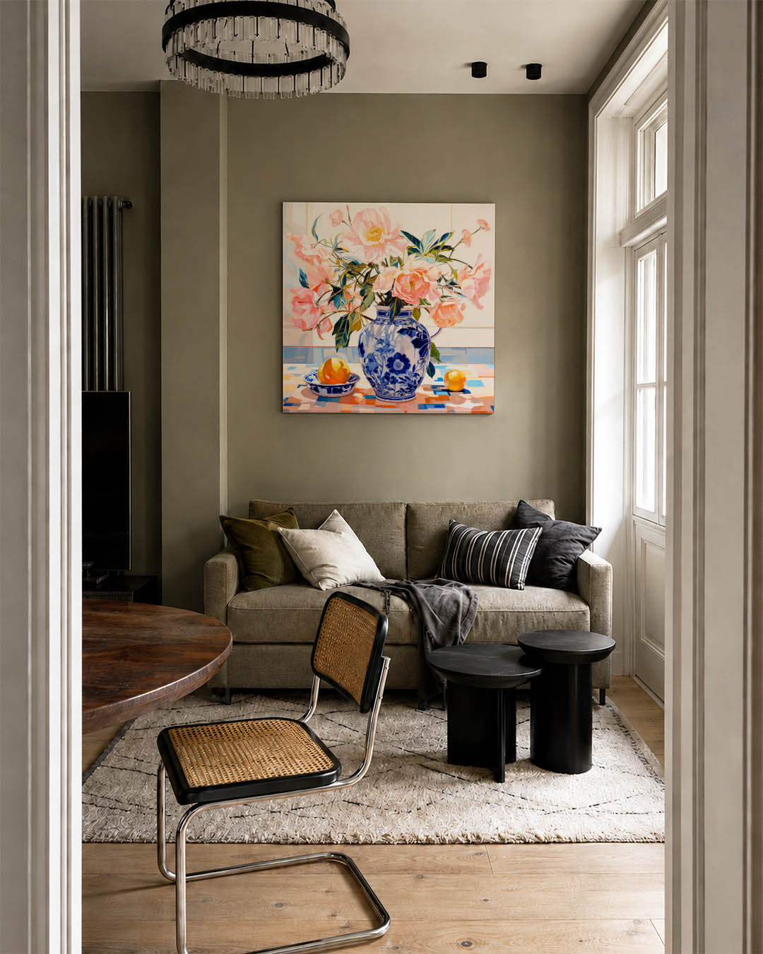 Bloemen in vaas Kunstwerk