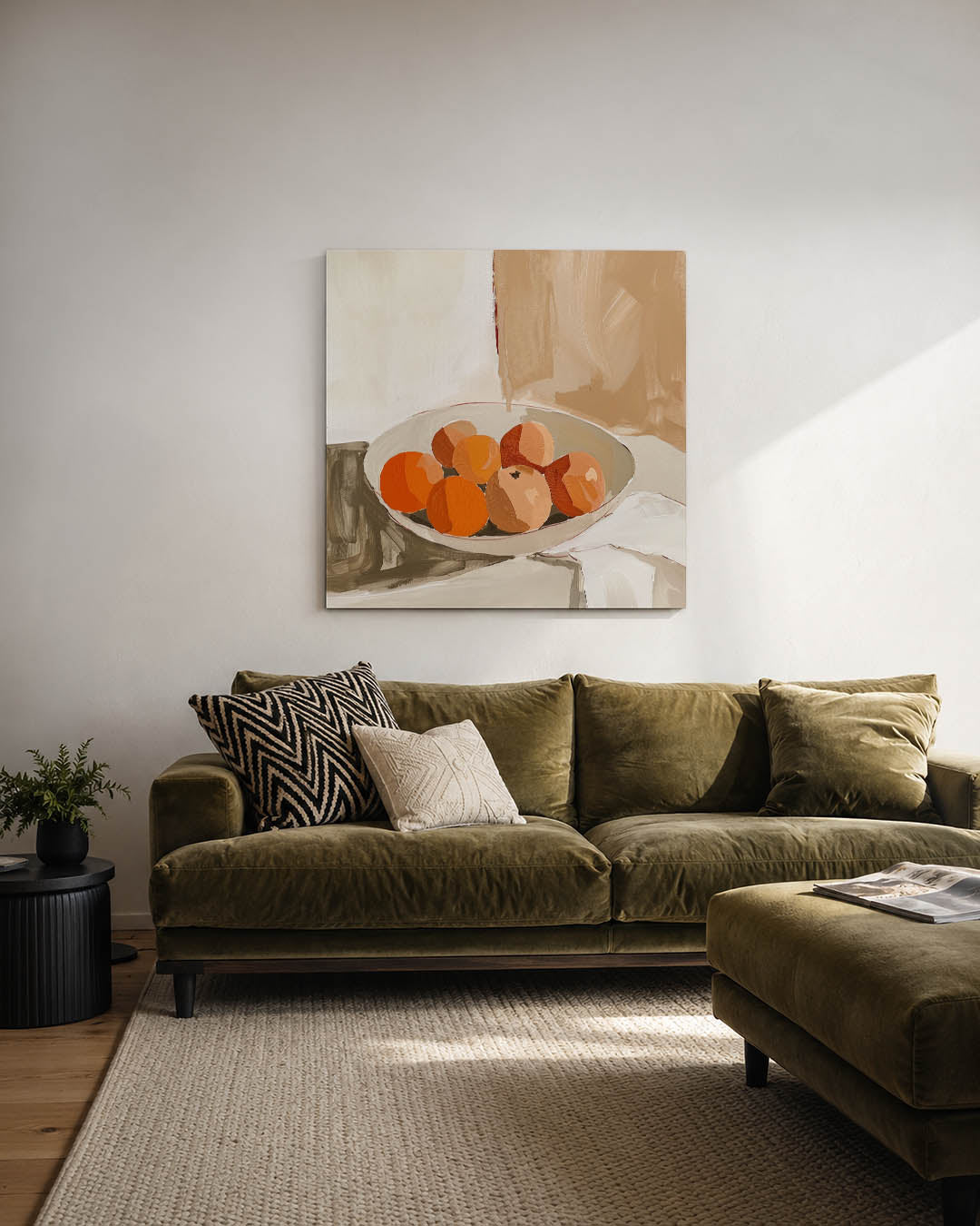 Fruit in schaal Kunstwerk