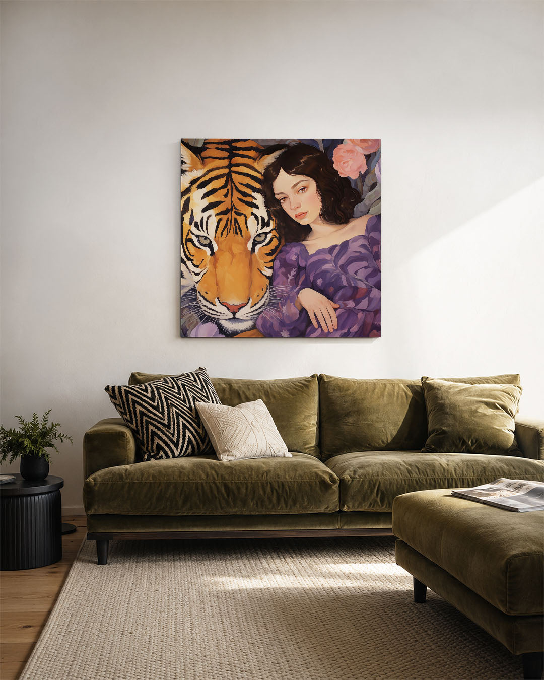 Dromerige tijger Kunstwerk