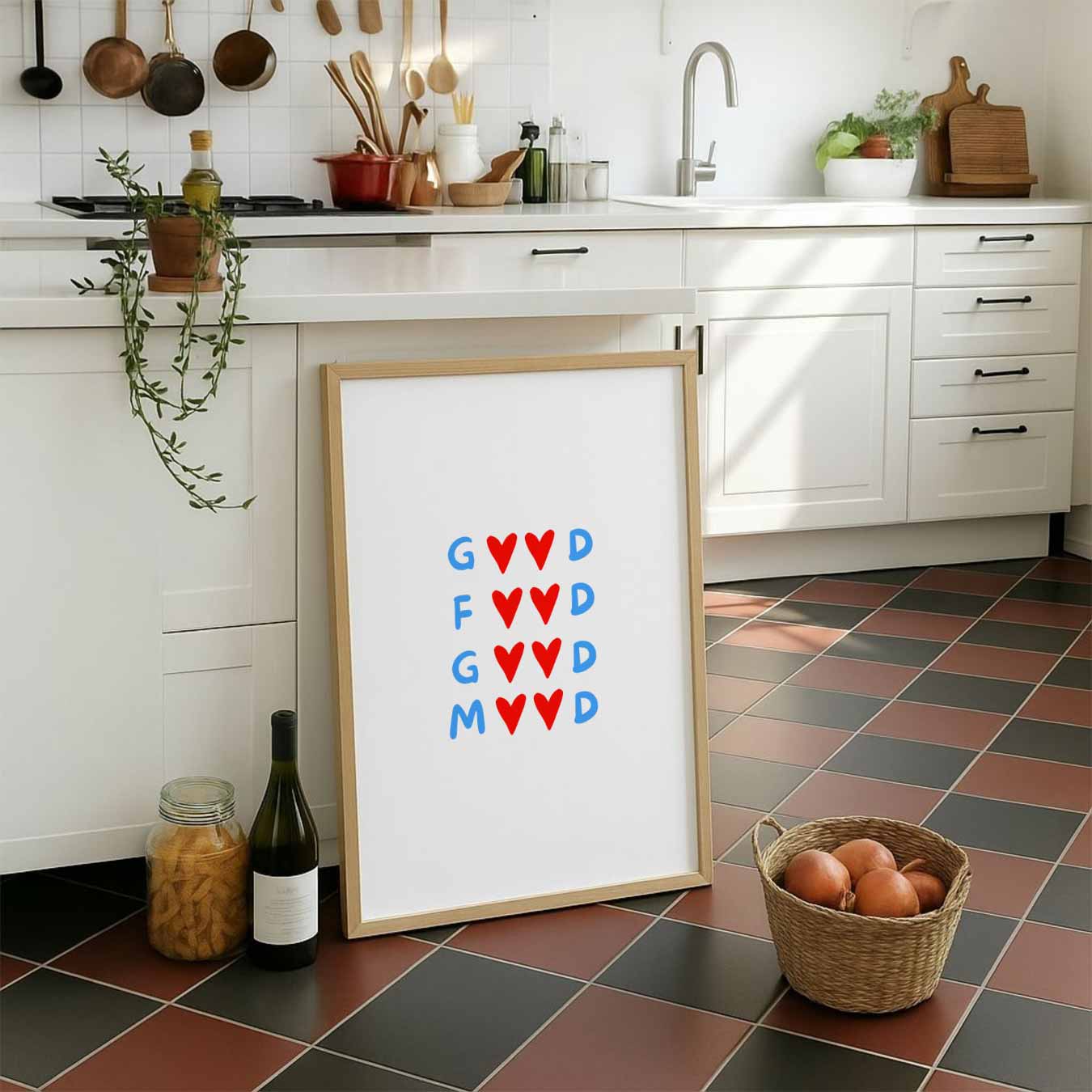 Kleurrijke Hartjes Poster-WallArtistic