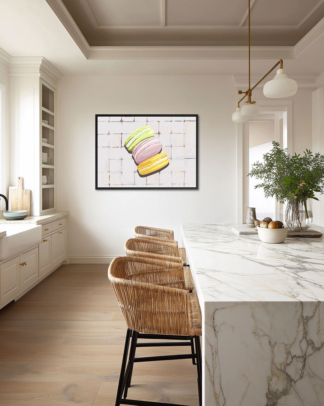 Kleurrijke macarons Kunstwerk