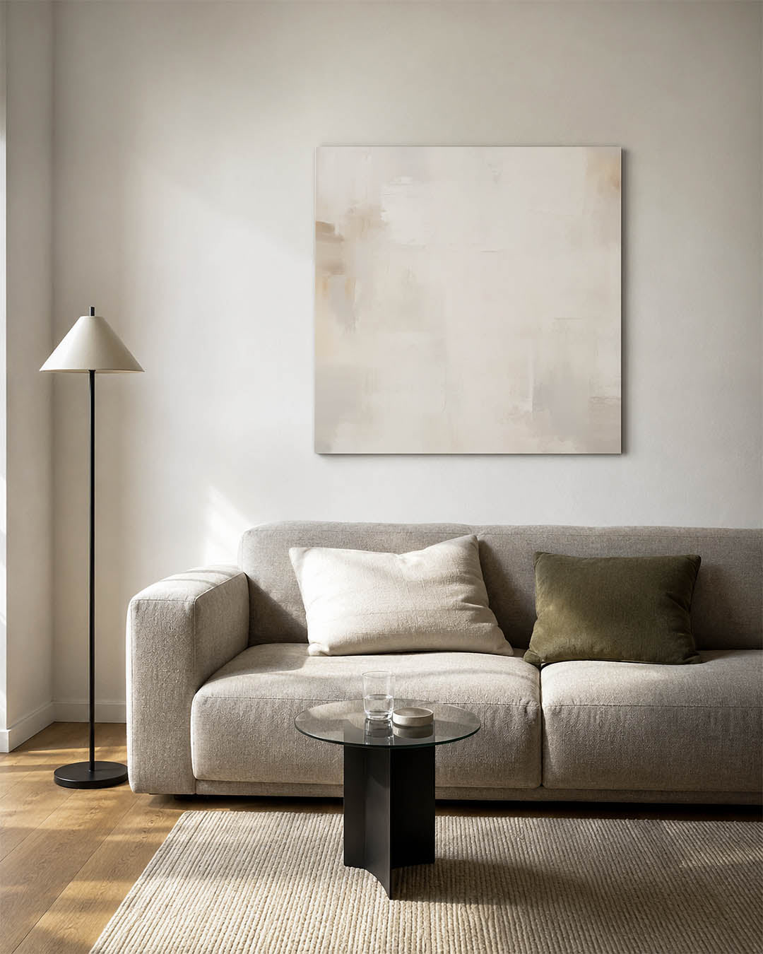 Neutrale kleurenmix Kunstwerk