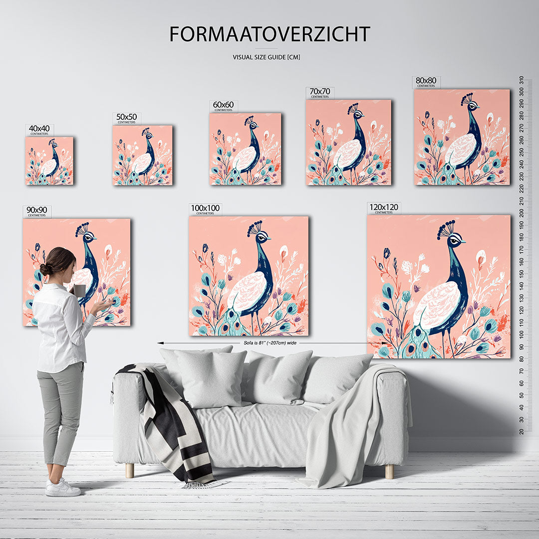 Vogels en bloemen Kunstwerk