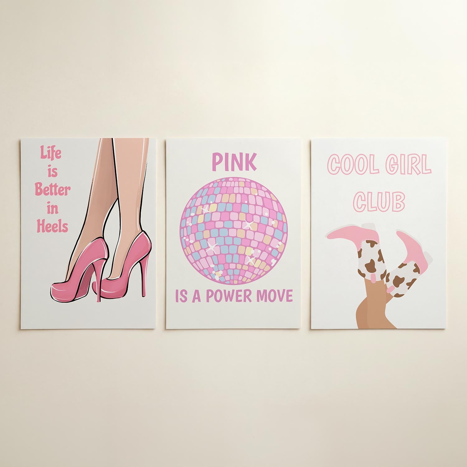 Roze schoenen statement Posterset