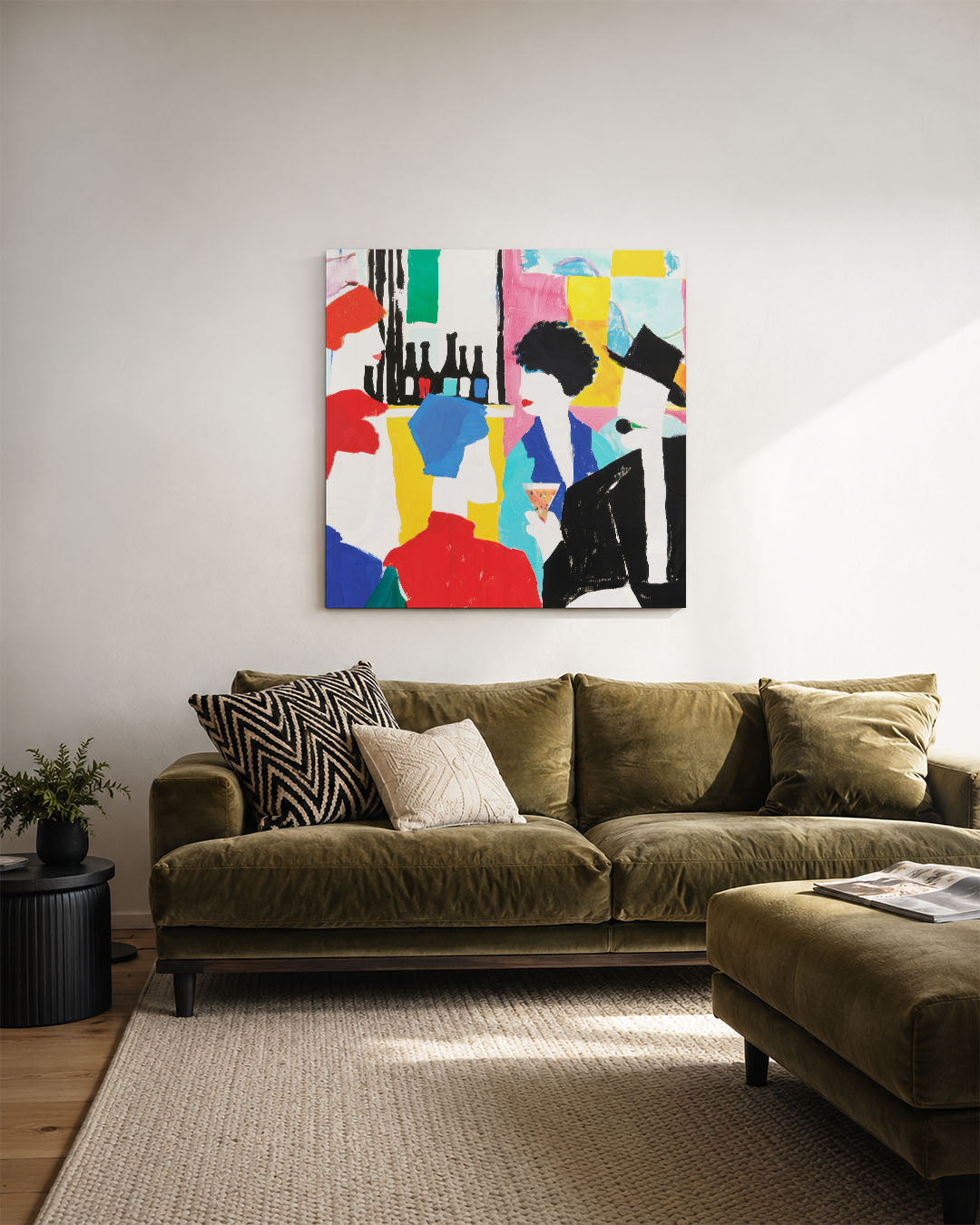 Kleurrijke figuren Kunstwerk