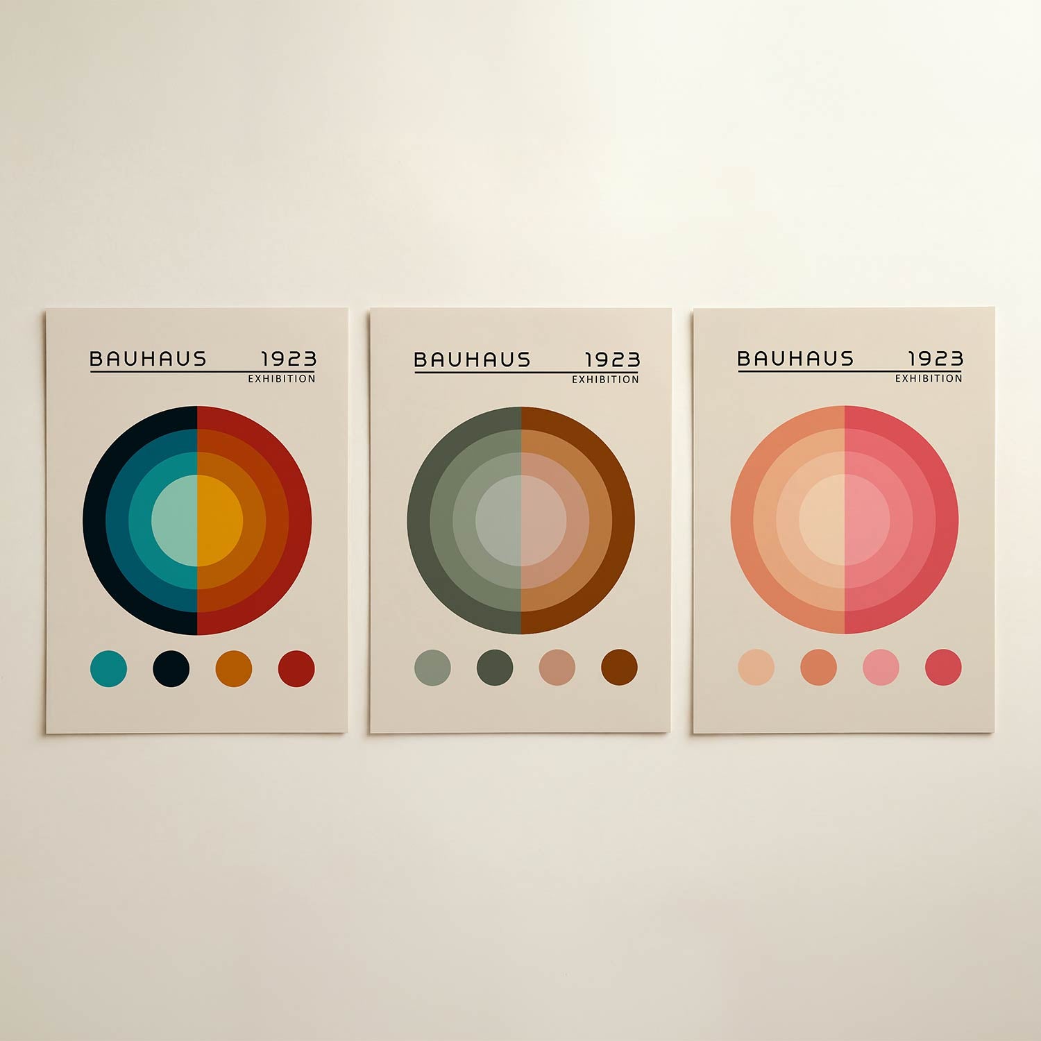 Cirkelvormen en kleur Posterset
