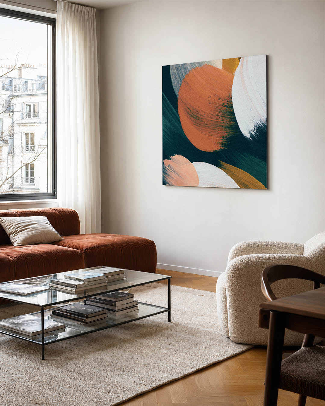 Dynamische kleurvlakken Kunstwerk