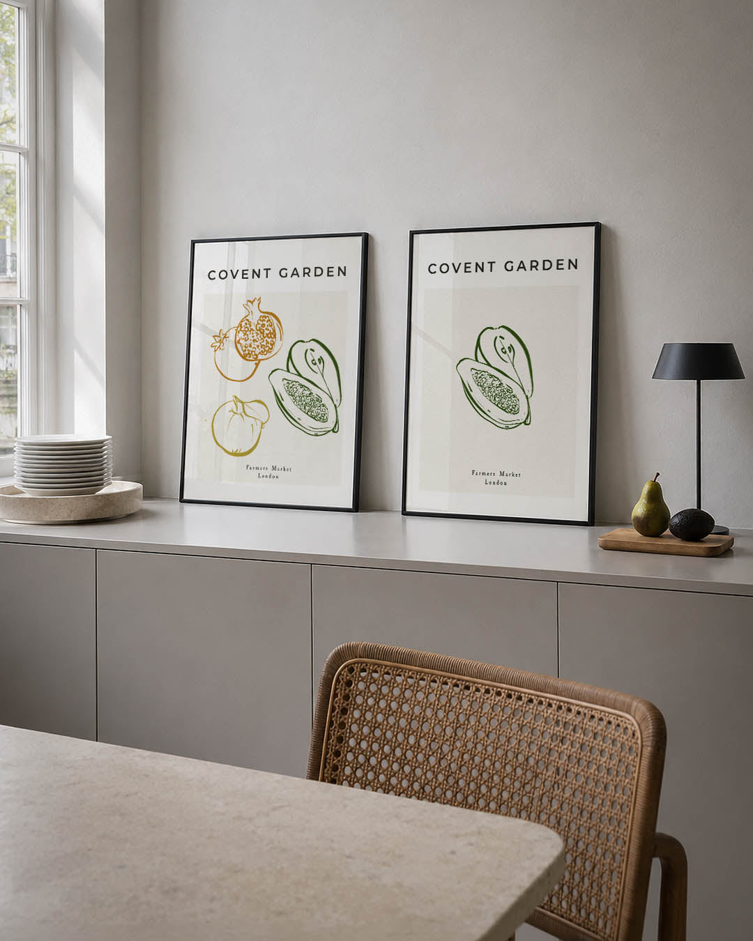 Fruitige lijnen Posterset