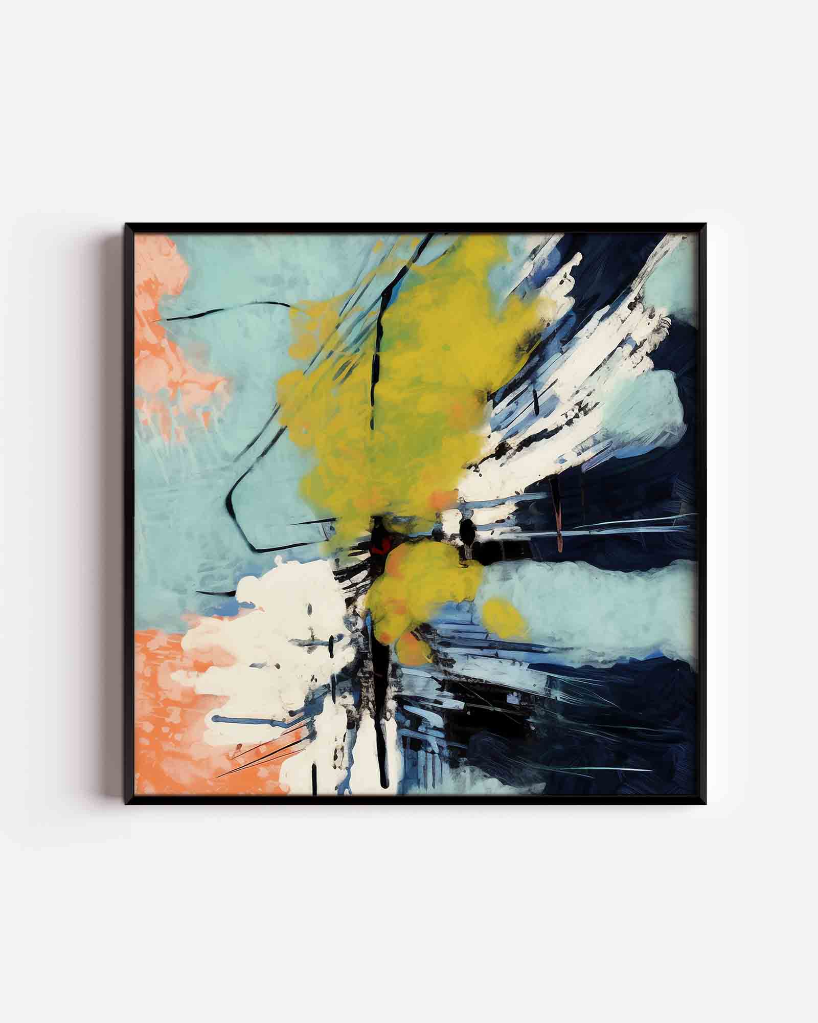 Abstracte kleurenexplosie Poster