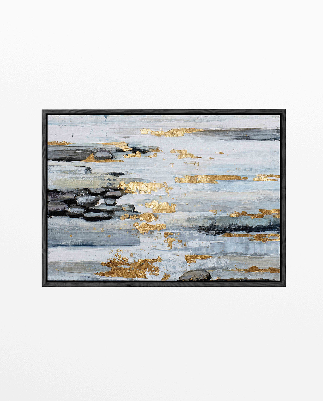 Gelaagde kleurencompositie Kunstwerk