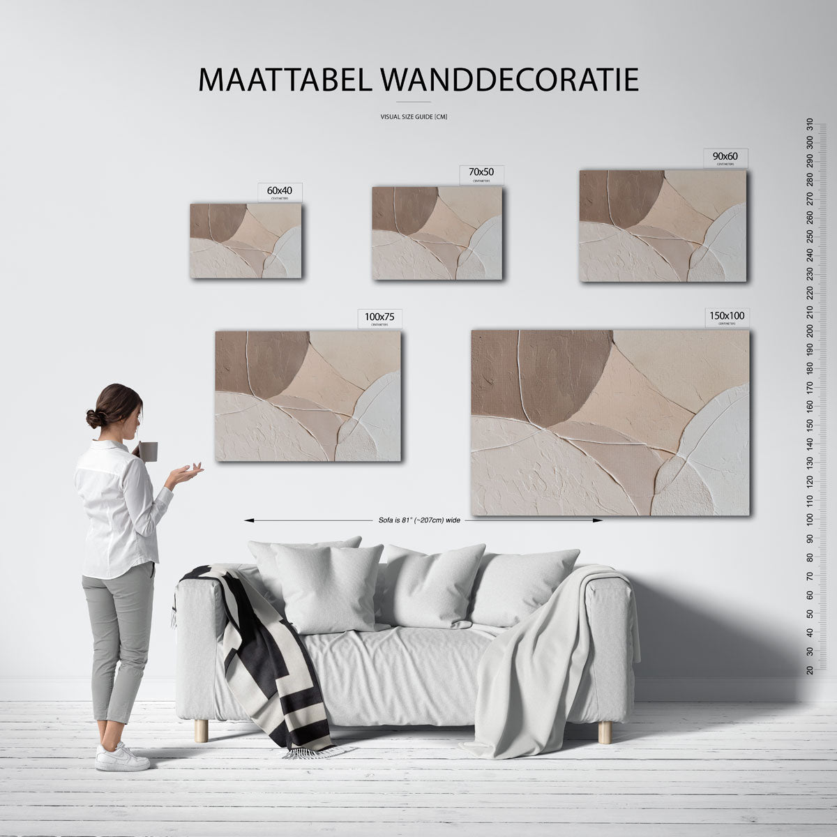 Organische vormen compositie Kunstwerk