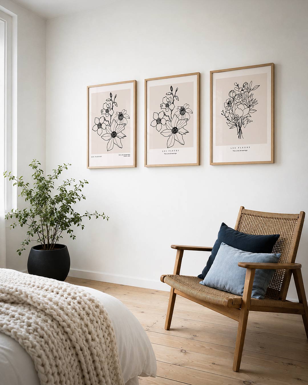 Bloemrijke lijnen Posterset