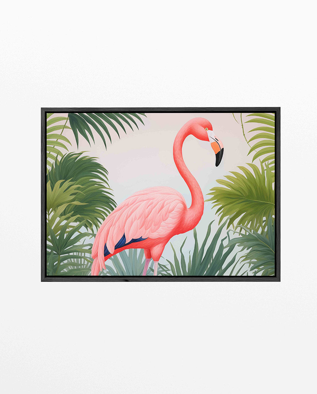 Flamingo en palmen Kunstwerk