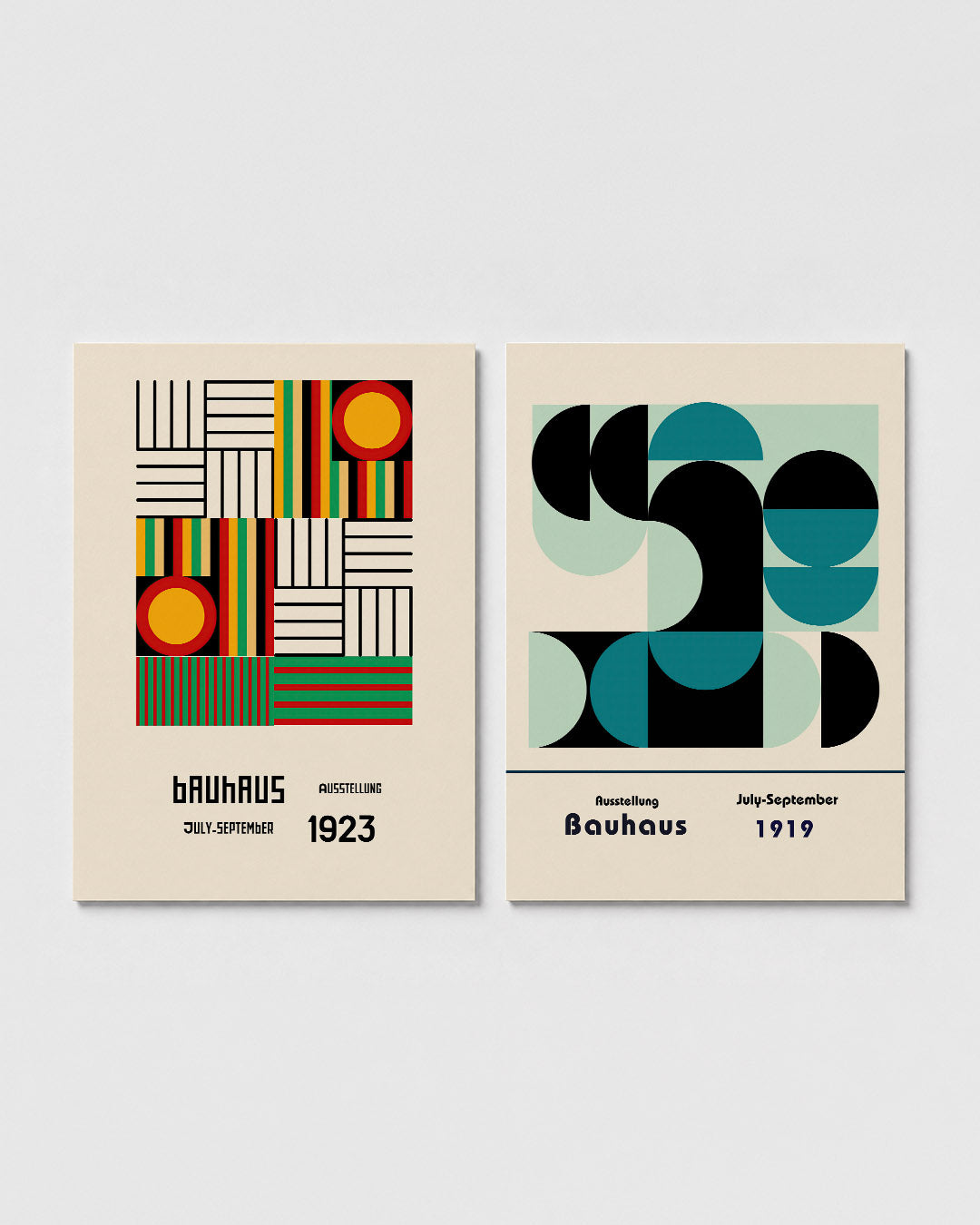 Kleurrijke lijnenspel Posterset