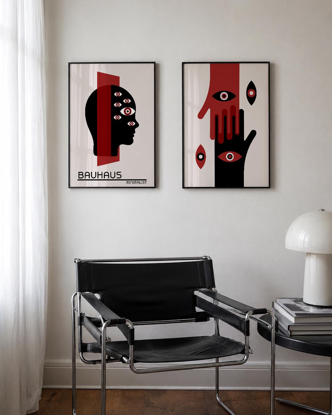Oog en silhouet Posterset