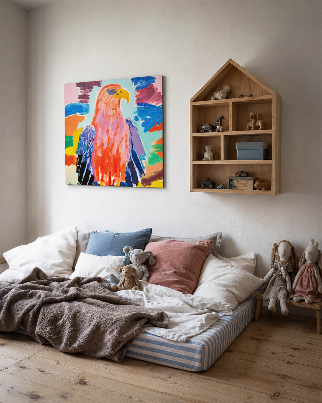 Kleurrijke vogel Kunstwerk