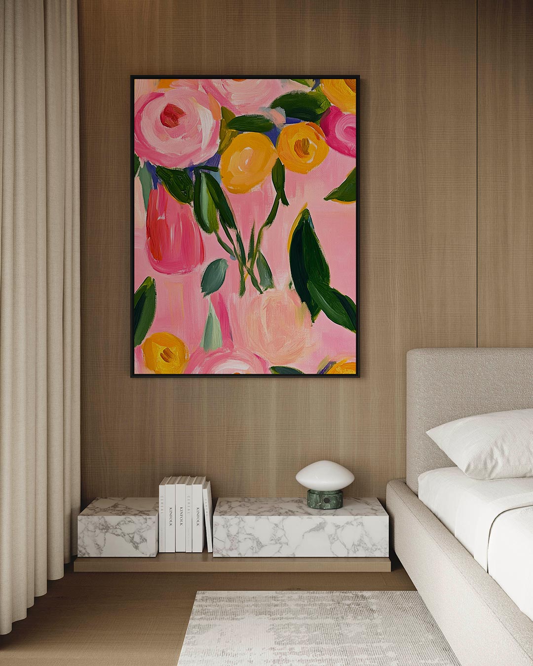 Bloemrijke kleurenexplosie Kunstwerk