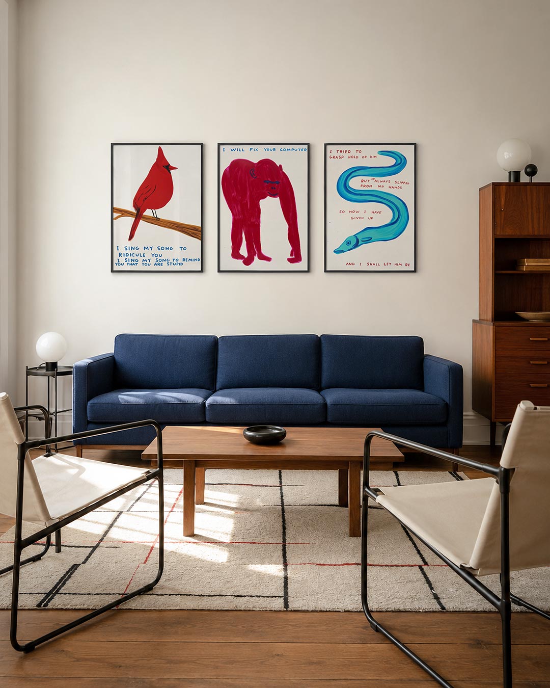 Vogel en tekst Posterset