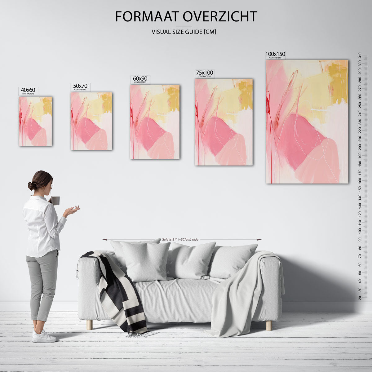 Dynamische kleurvlakken Kunstwerk