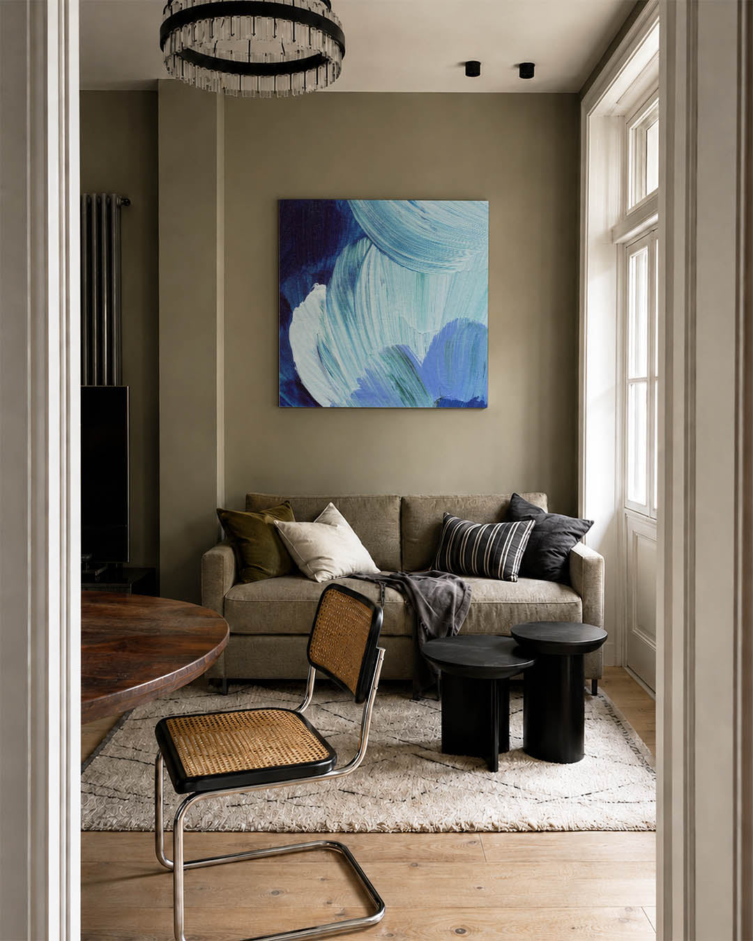 Dynamische kleurencompositie Kunstwerk