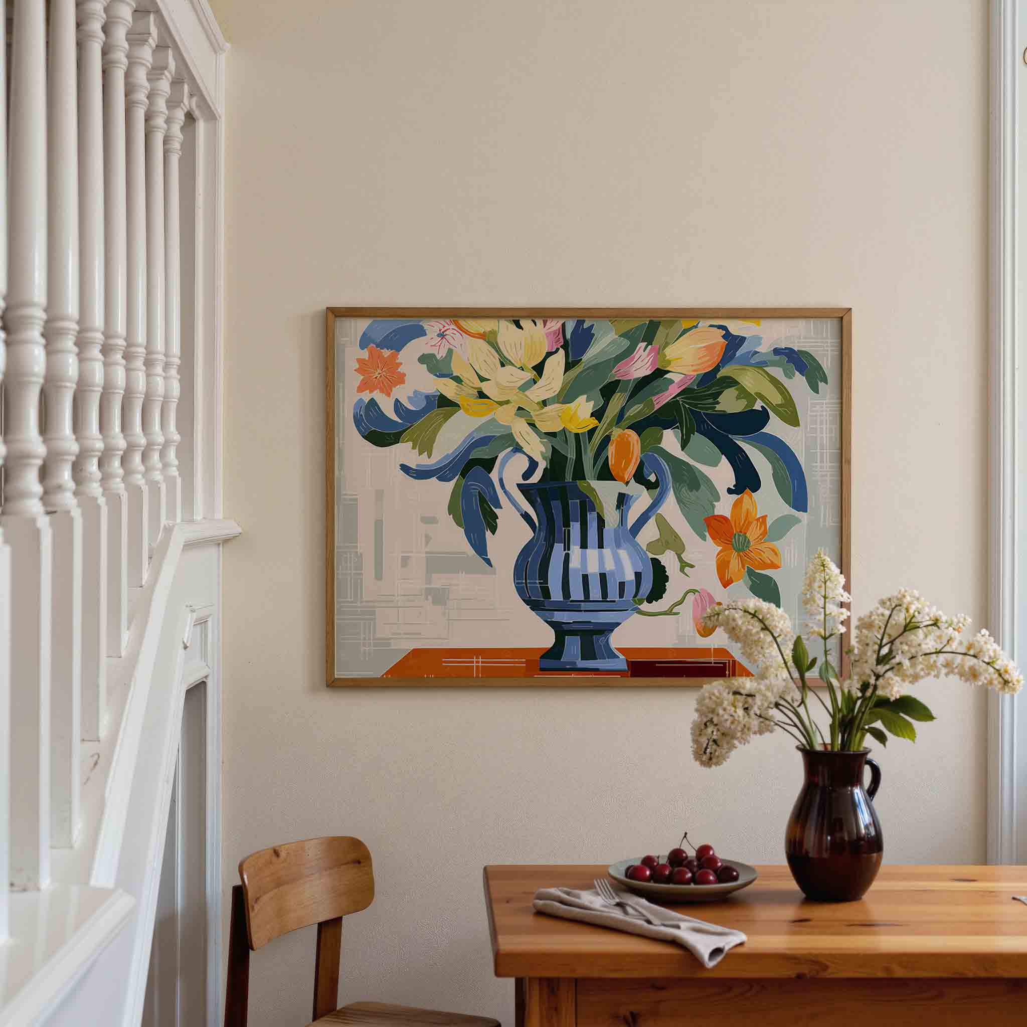 Bloemen in vaas Poster